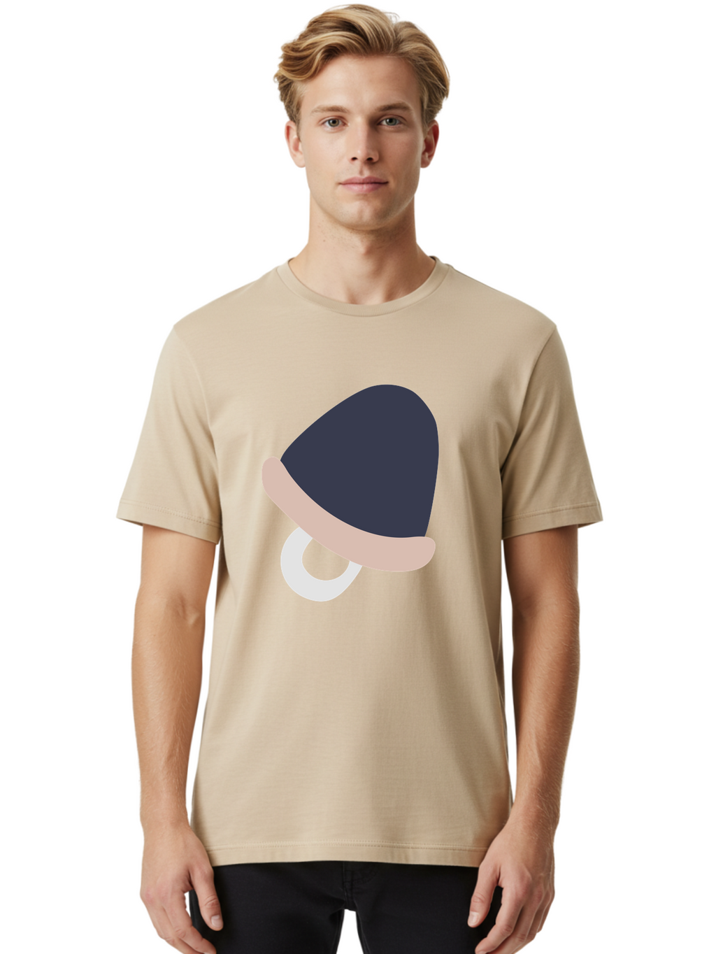 Pacifier Men'S Graphic Tee, 100% Cotton, Comfortable Casual Summer Wear, Machine Washable, Pacifier For Baby, Baby Soother, Nursery Accessories, Infant Care, Baby Supplies, Newborn Essentials Aac065