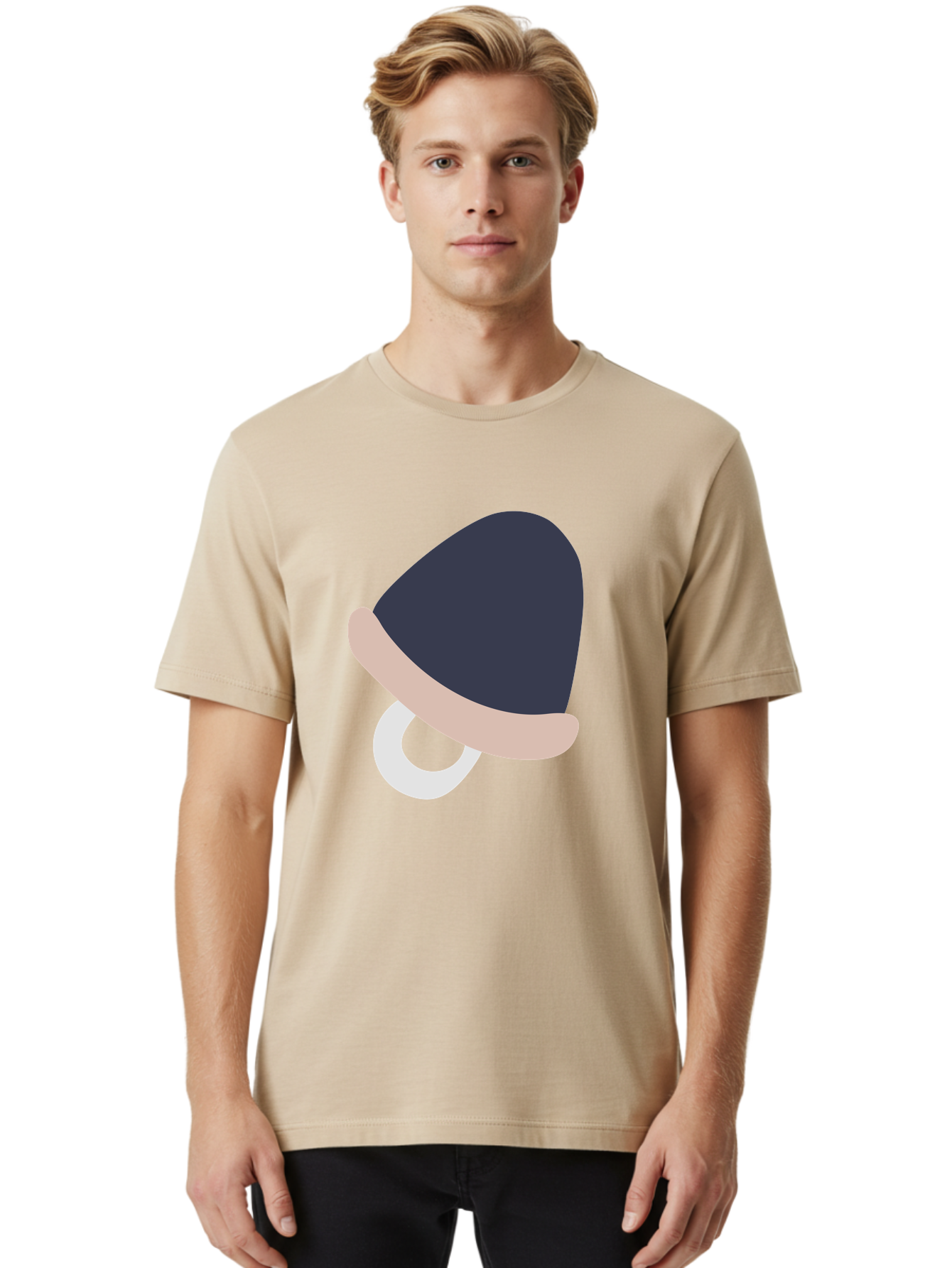 Pacifier Men'S Graphic Tee, 100% Cotton, Comfortable Casual Summer Wear, Machine Washable, Pacifier For Baby, Baby Soother, Nursery Accessories, Infant Care, Baby Supplies, Newborn Essentials Aac065