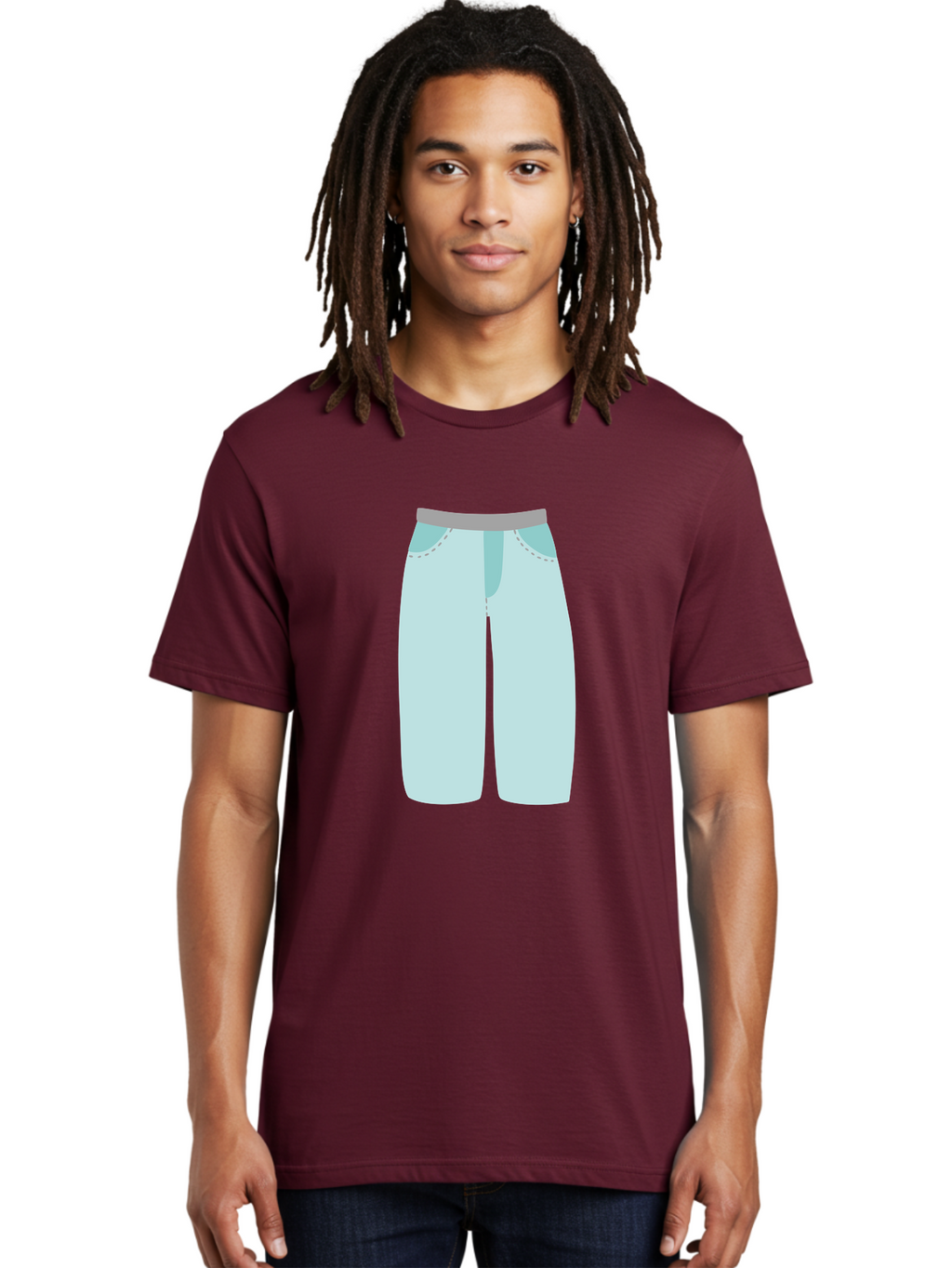 Pajama-Pants Men'S Graphic Tee, 100% Cotton, Comfortable Casual Summer Wear, Machine Washable, Light Blue Pants, Gray Waistband, Back Pockets, Casual Wear, Comfortable Clothing, Simple Design, Minimal Style, Fashion Illustration Aac066