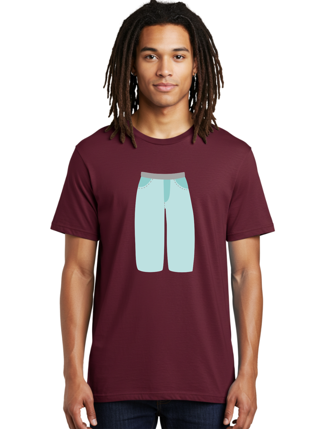 Pajama-Pants Men'S Graphic Tee, 100% Cotton, Comfortable Casual Summer Wear, Machine Washable, Light Blue Pants, Gray Waistband, Back Pockets, Casual Wear, Comfortable Clothing, Simple Design, Minimal Style, Fashion Illustration Aac066