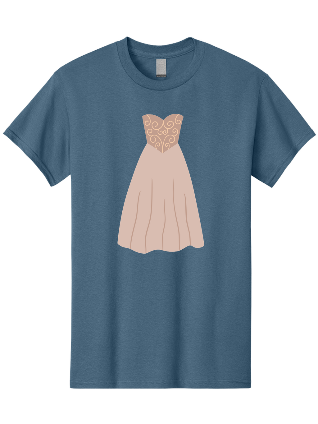 Prom-Dress Men'S Graphic Tee, 100% Cotton, Comfortable Casual Summer Wear, Machine Washable, Formal Evening Gown, Sweetheart Neckline, Strapless Dress, Flowing Skirt, Elegant Design, Beige Color, Vintage Style, Wedding Dress, Luxury Fashion, Aac087