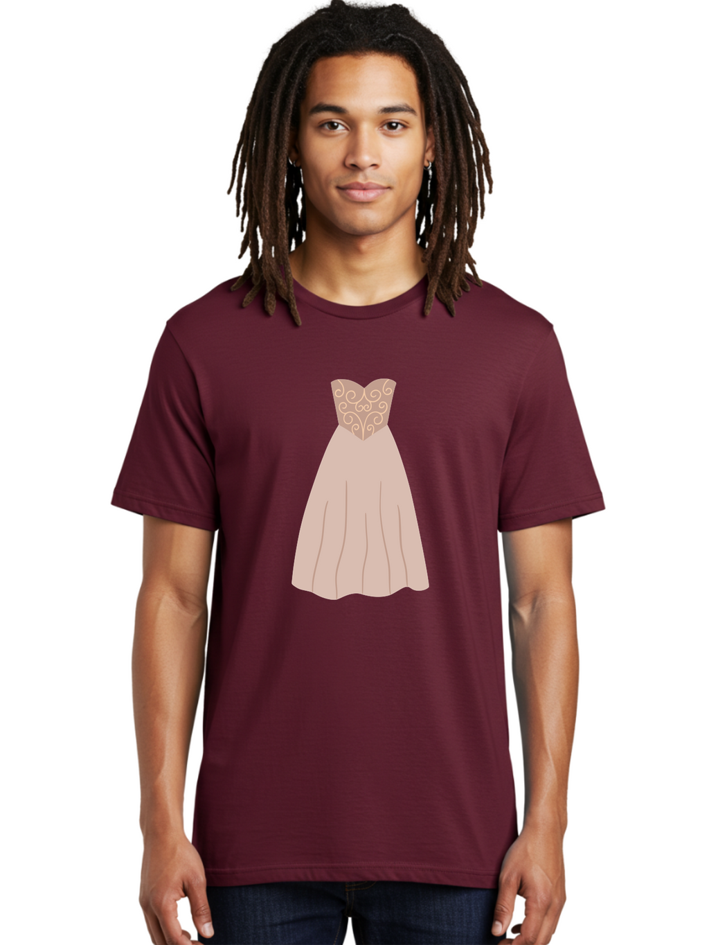Prom-Dress Men'S Graphic Tee, 100% Cotton, Comfortable Casual Summer Wear, Machine Washable, Formal Evening Gown, Sweetheart Neckline, Strapless Dress, Flowing Skirt, Elegant Design, Beige Color, Vintage Style, Wedding Dress, Luxury Fashion, Aac087