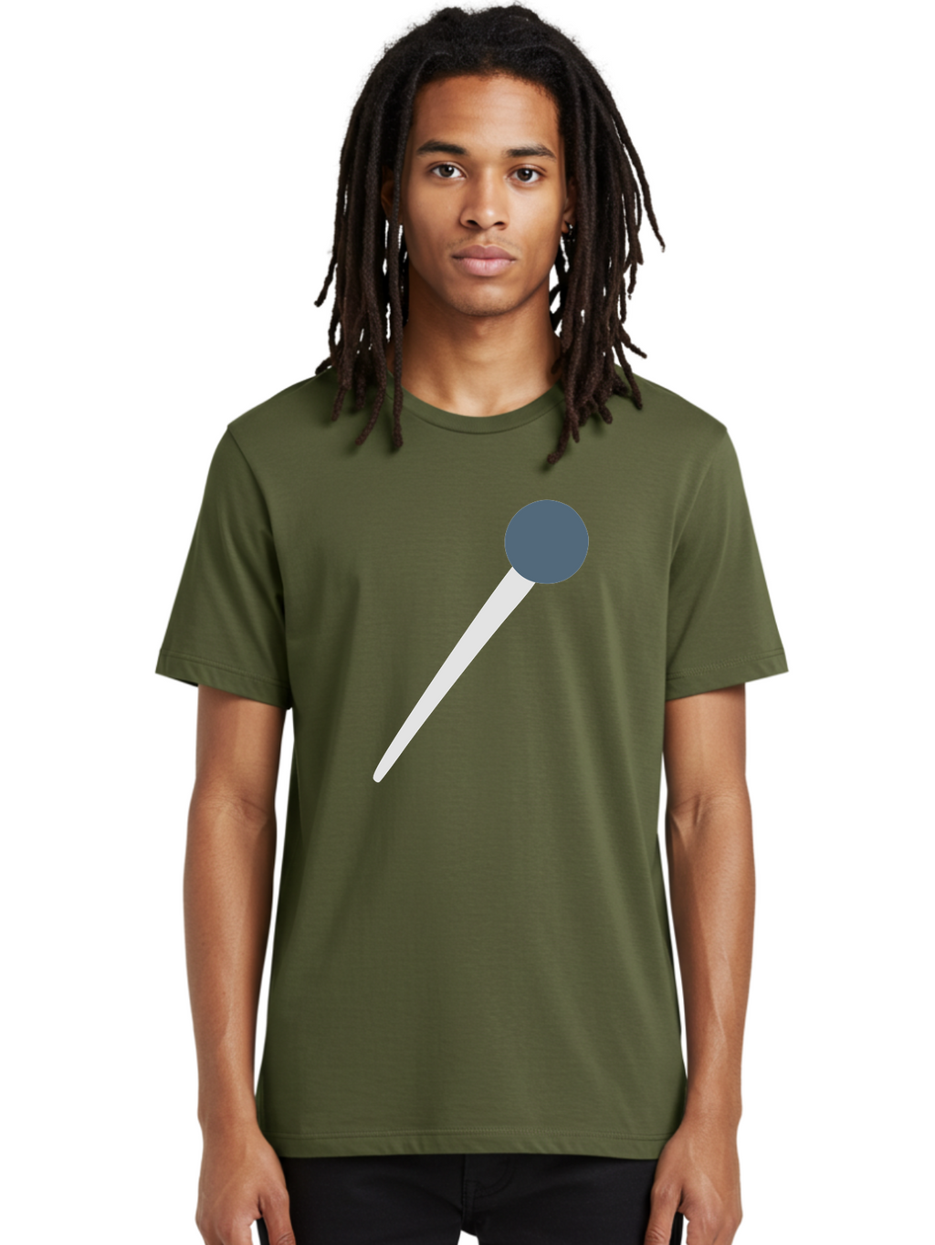 Push-Pin Men'S Graphic Tee, 100% Cotton, Comfortable Casual Summer Wear, Machine Washable, Push Pin, Office Supply, Gray Head, White Shaft, Graphic Icon, Minimalist Design, Simple Illustration Aac090