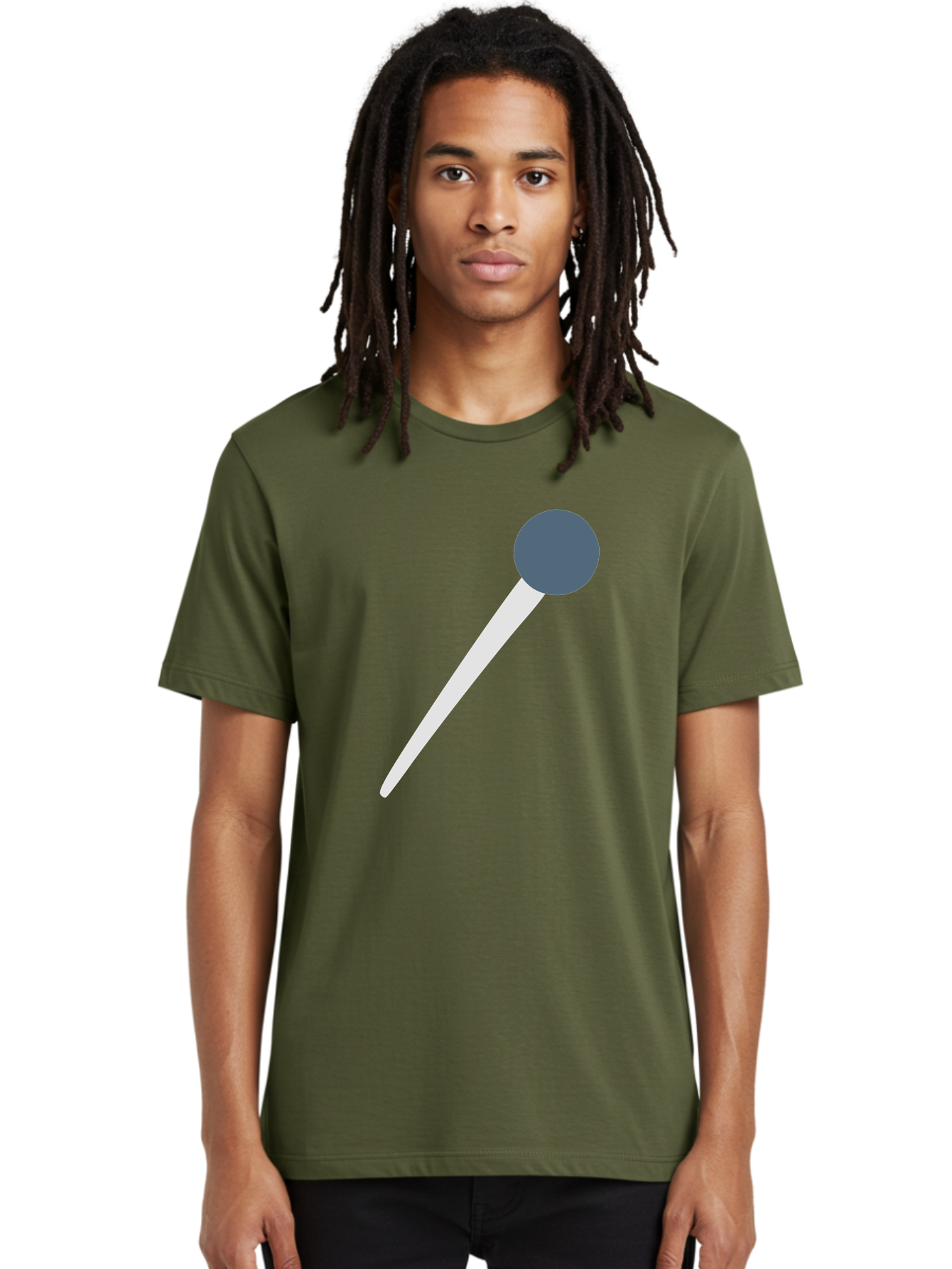 Push-Pin Men'S Graphic Tee, 100% Cotton, Comfortable Casual Summer Wear, Machine Washable, Push Pin, Office Supply, Gray Head, White Shaft, Graphic Icon, Minimalist Design, Simple Illustration Aac090