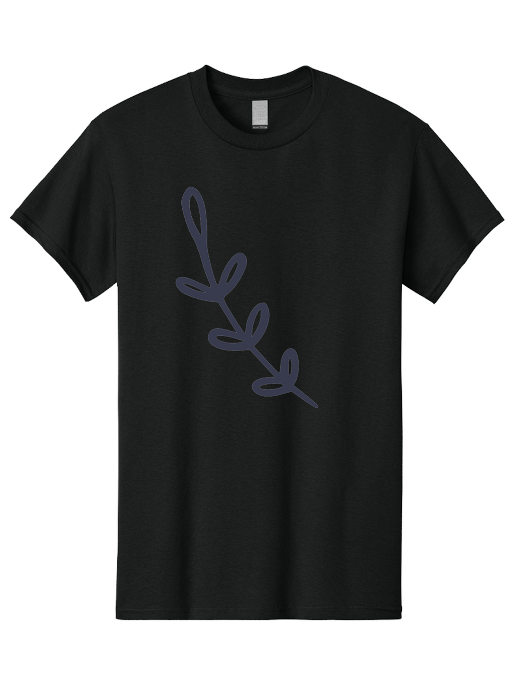 Rosemary Men'S Graphic Tee, 100% Cotton, Comfortable Casual Summer Wear, Machine Washable, Rosemary Herb, Sprig Of Rosemary, Dark Gray Illustration, Simple Design, Minimalist Art, Herb Icon, Kitchen Decor, Cooking Inspiration, Culinary Symbol Aac092