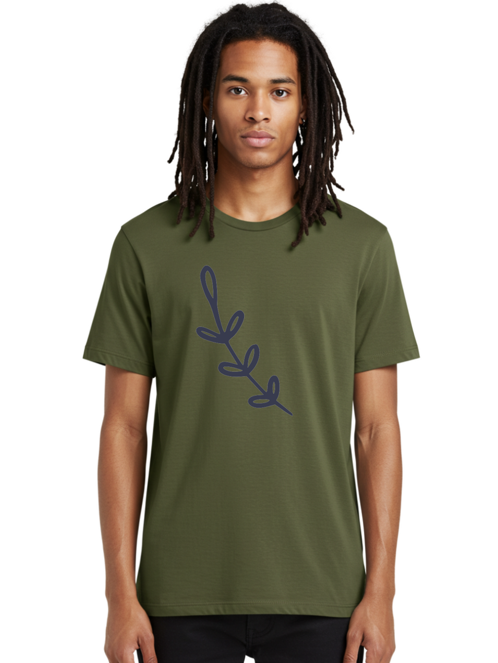 Rosemary Men'S Graphic Tee, 100% Cotton, Comfortable Casual Summer Wear, Machine Washable, Rosemary Herb, Sprig Of Rosemary, Dark Gray Illustration, Simple Design, Minimalist Art, Herb Icon, Kitchen Decor, Cooking Inspiration, Culinary Symbol Aac092