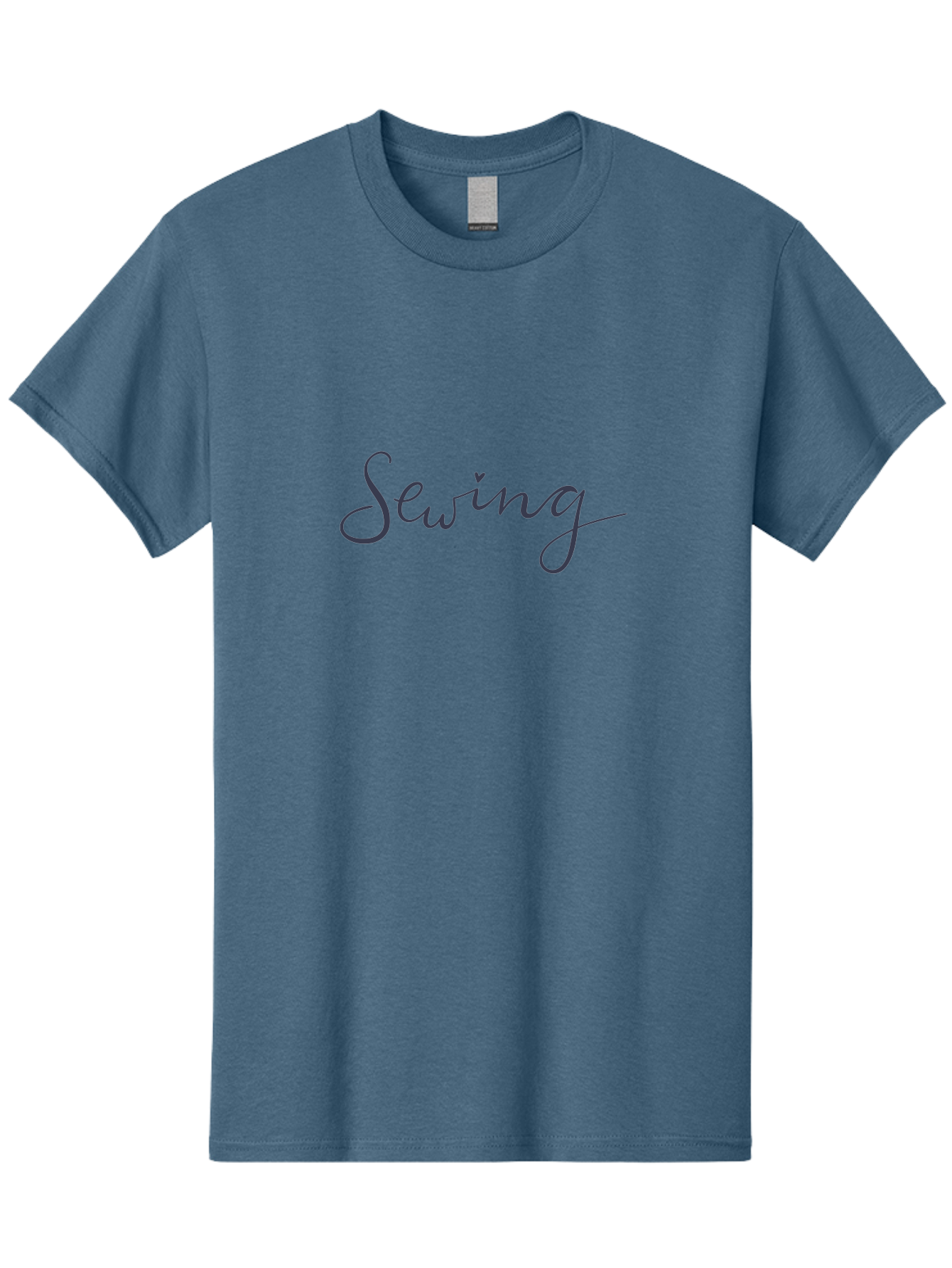 Sewing-1 Men'S Graphic Tee, 100% Cotton, Comfortable Casual Summer Wear, Machine Washable, Sewing, Cursive Text, Handmade Crafts, Diy Projects, Needle And Thread, Creative Hobbies Aac096
