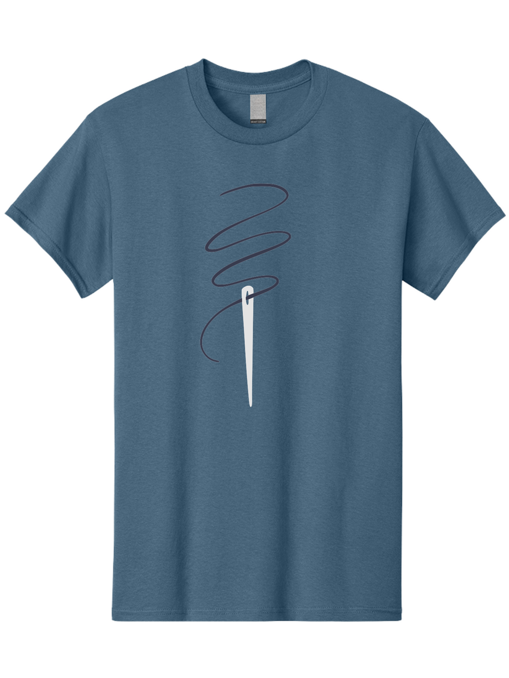 Sewing-Needle Men'S Graphic Tee, 100% Cotton, Comfortable Casual Summer Wear, Machine Washable, Sewing Needle, Thread, Needlework, Crafting Tool, Tailoring Accessory, Embroidery, Stitching, Handmade, Diy Project Aac109