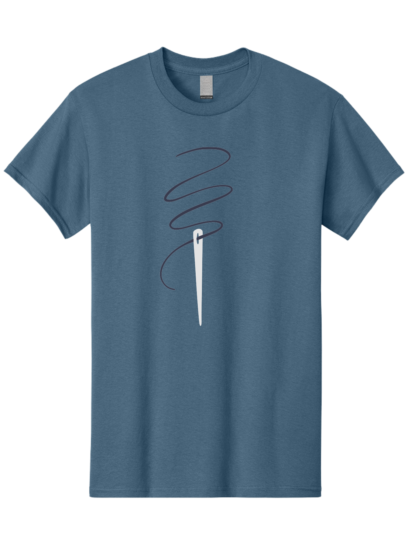 Sewing-Needle Men'S Graphic Tee, 100% Cotton, Comfortable Casual Summer Wear, Machine Washable, Sewing Needle, Thread, Needlework, Crafting Tool, Tailoring Accessory, Embroidery, Stitching, Handmade, Diy Project Aac109