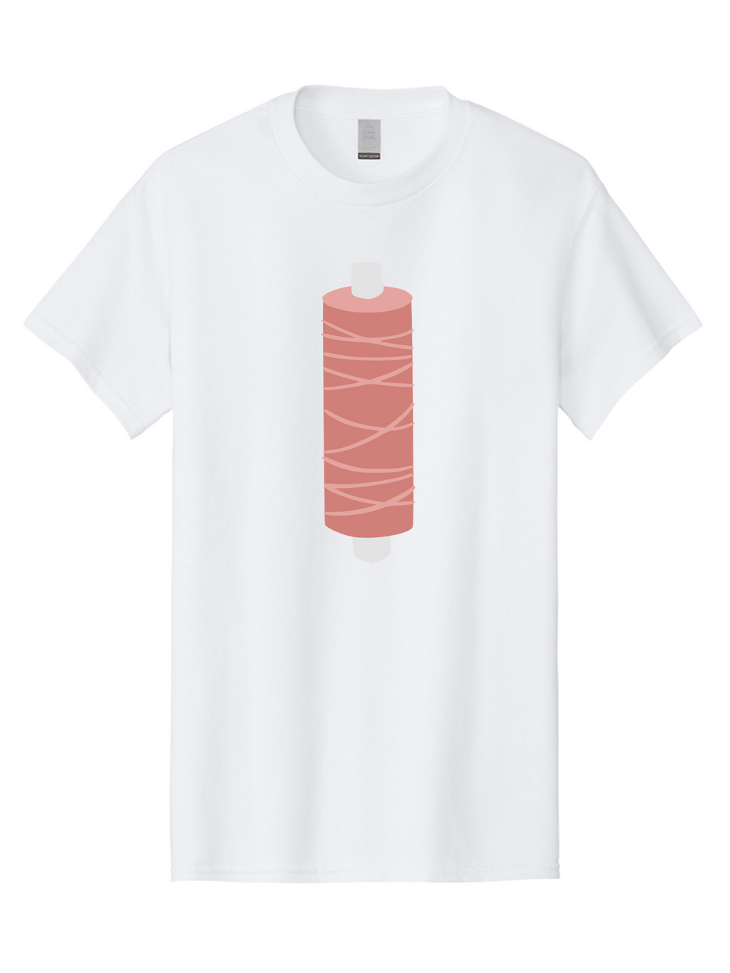 Spool-Of-Thread-1 Men'S Graphic Tee, 100% Cotton, Comfortable Casual Summer Wear, Machine Washable, Spool, Thread, Sewing, Pink Thread, Crafting, Embroidery, Fashion Design, Sewing Supplies, Tailoring, Pastel Colors Aac114
