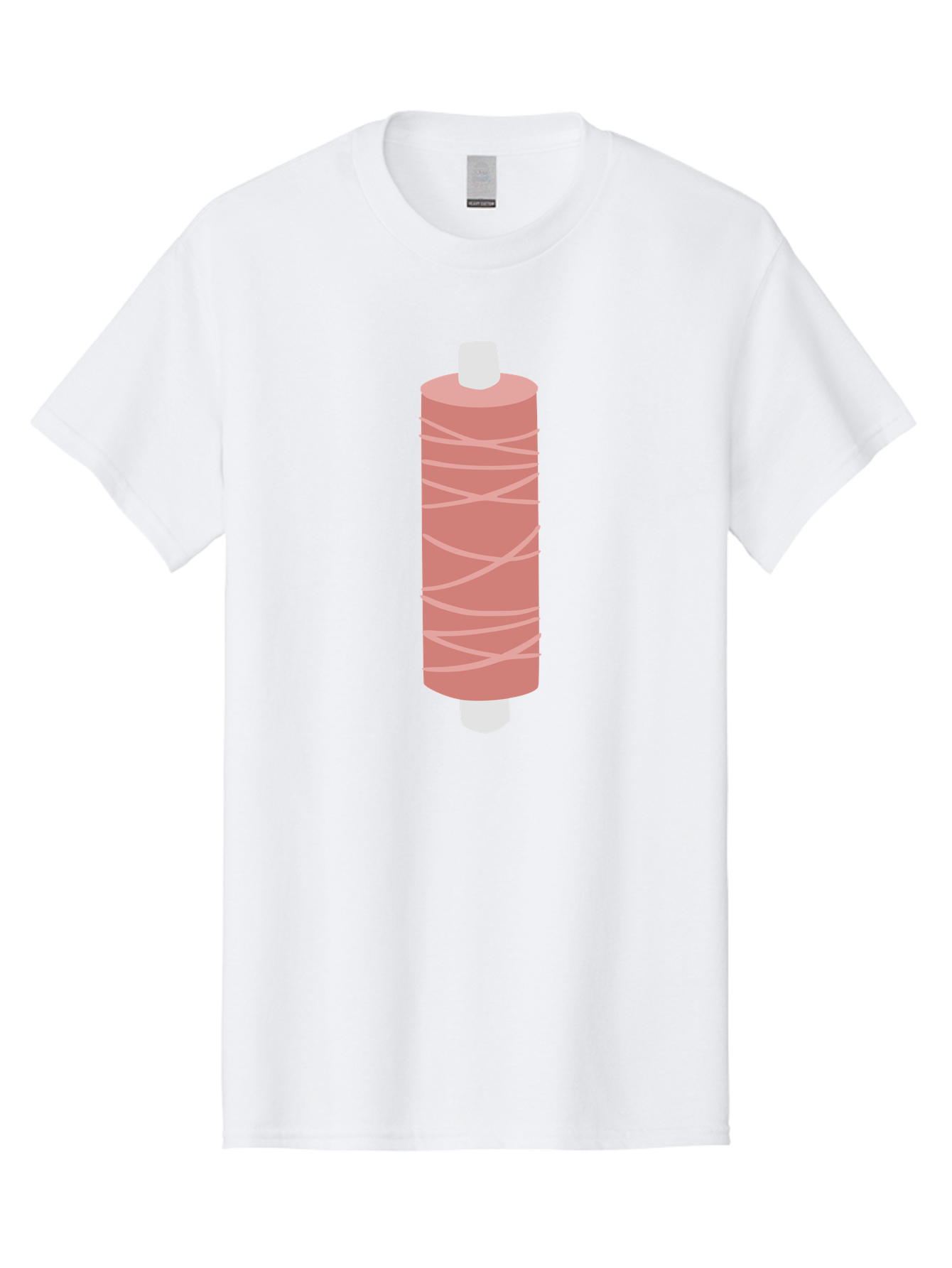 Spool-Of-Thread-1 Men'S Graphic Tee, 100% Cotton, Comfortable Casual Summer Wear, Machine Washable, Spool, Thread, Sewing, Pink Thread, Crafting, Embroidery, Fashion Design, Sewing Supplies, Tailoring, Pastel Colors Aac114