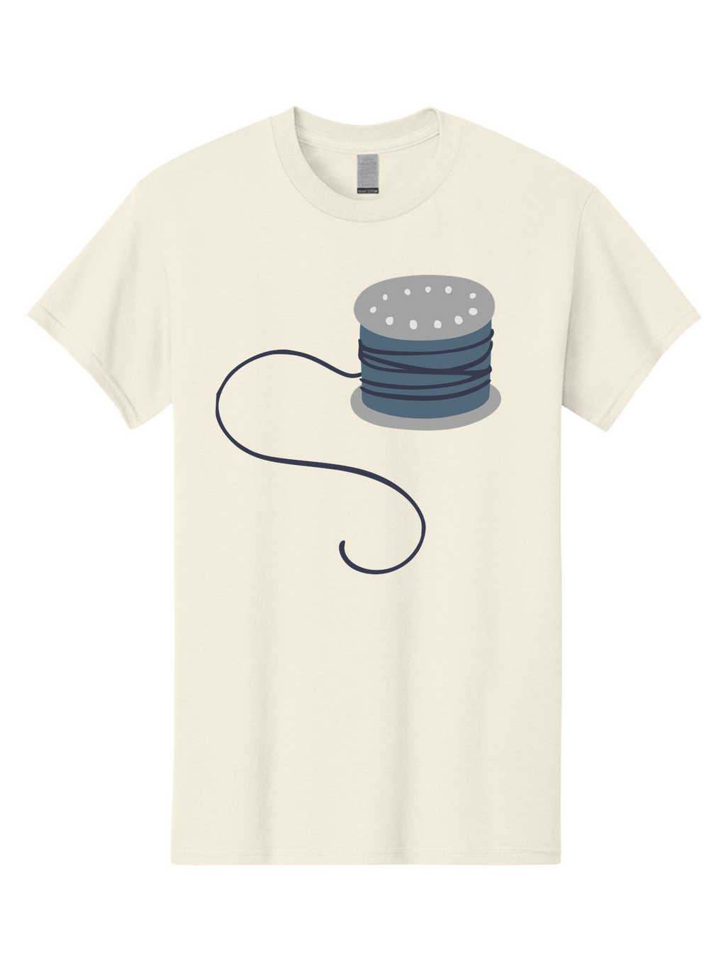 Spool-Of-Thread-3 Men'S Graphic Tee, 100% Cotton, Comfortable Casual Summer Wear, Machine Washable, Spool Of Thread, Sewing Supplies, Crafting Tools, Needlework Accessories, Embroidery Materials, Textile Crafting Aac116