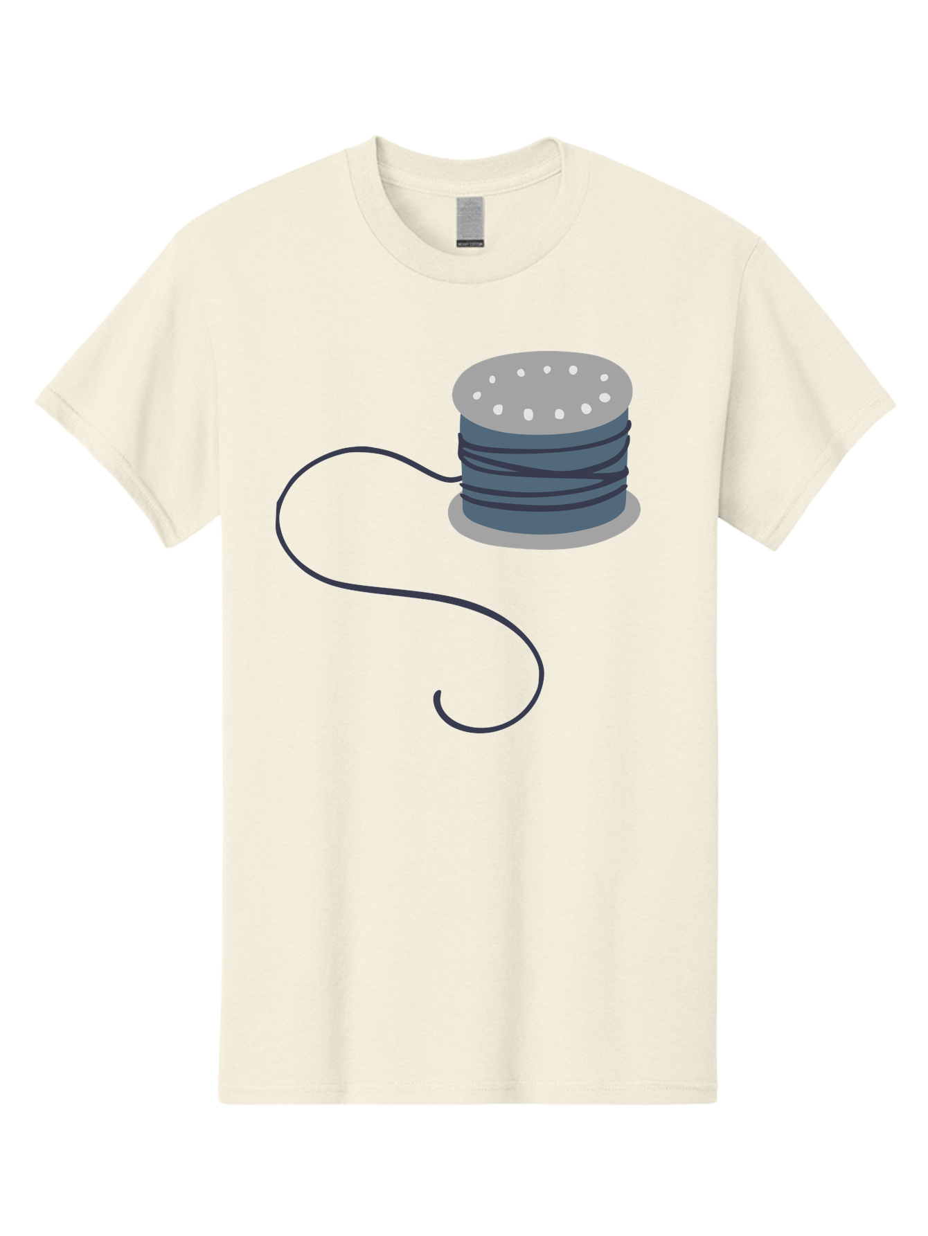 Spool-Of-Thread-3 Men'S Graphic Tee, 100% Cotton, Comfortable Casual Summer Wear, Machine Washable, Spool Of Thread, Sewing Supplies, Crafting Tools, Needlework Accessories, Embroidery Materials, Textile Crafting Aac116