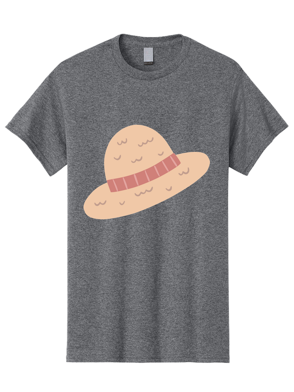 Straw-Hat Men'S Graphic Tee, 100% Cotton, Comfortable Casual Summer Wear, Machine Washable, Straw Hat With Ribbon Band, Summer Hat, Beachwear Fashion, Bohemian Style, Stylish Accessory, Outdoor Gear Aac118