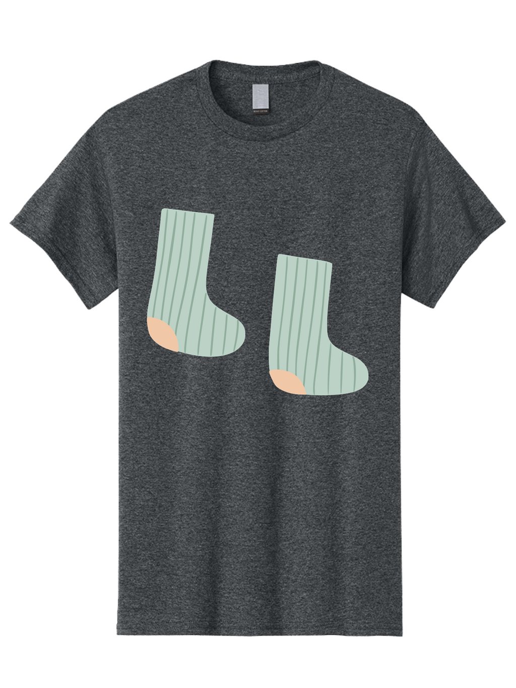 Striped-Socks Men'S Graphic Tee, 100% Cotton, Comfortable Casual Summer Wear, Machine Washable, Striped Socks, Matching Socks, Casual Footwear, Comfortable Clothing, Fashion Accessories, Clothing Details Aac119