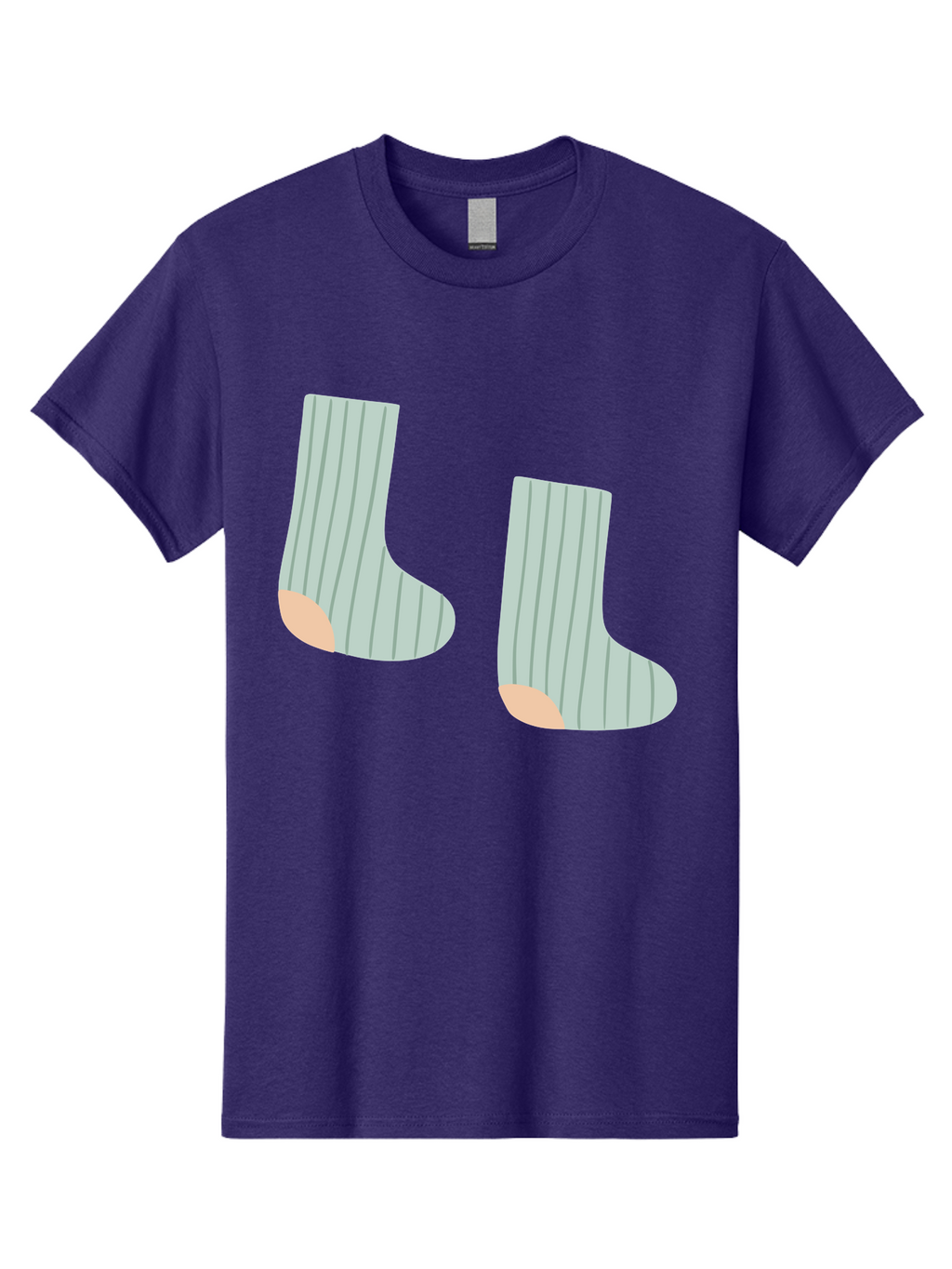 Striped-Socks Men'S Graphic Tee, 100% Cotton, Comfortable Casual Summer Wear, Machine Washable, Striped Socks, Matching Socks, Casual Footwear, Comfortable Clothing, Fashion Accessories, Clothing Details Aac119