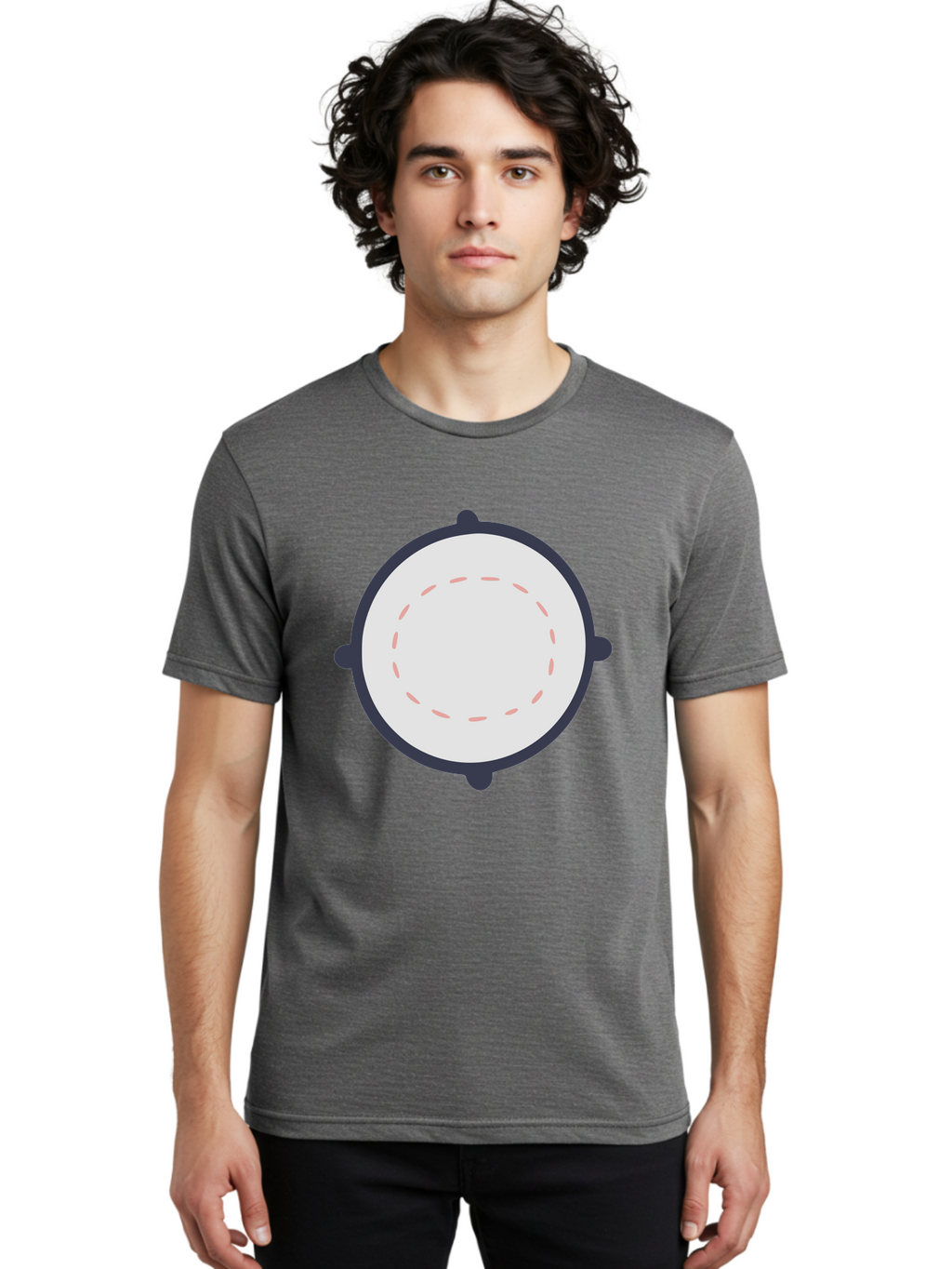 Tambourine Men'S Graphic Tee, 100% Cotton, Comfortable Casual Summer Wear, Machine Washable, Drum, Percussion Instrument, Musical Instrument, Drumhead, Drum Shell, Music, Rhythm, Beats, Drumming Aac121