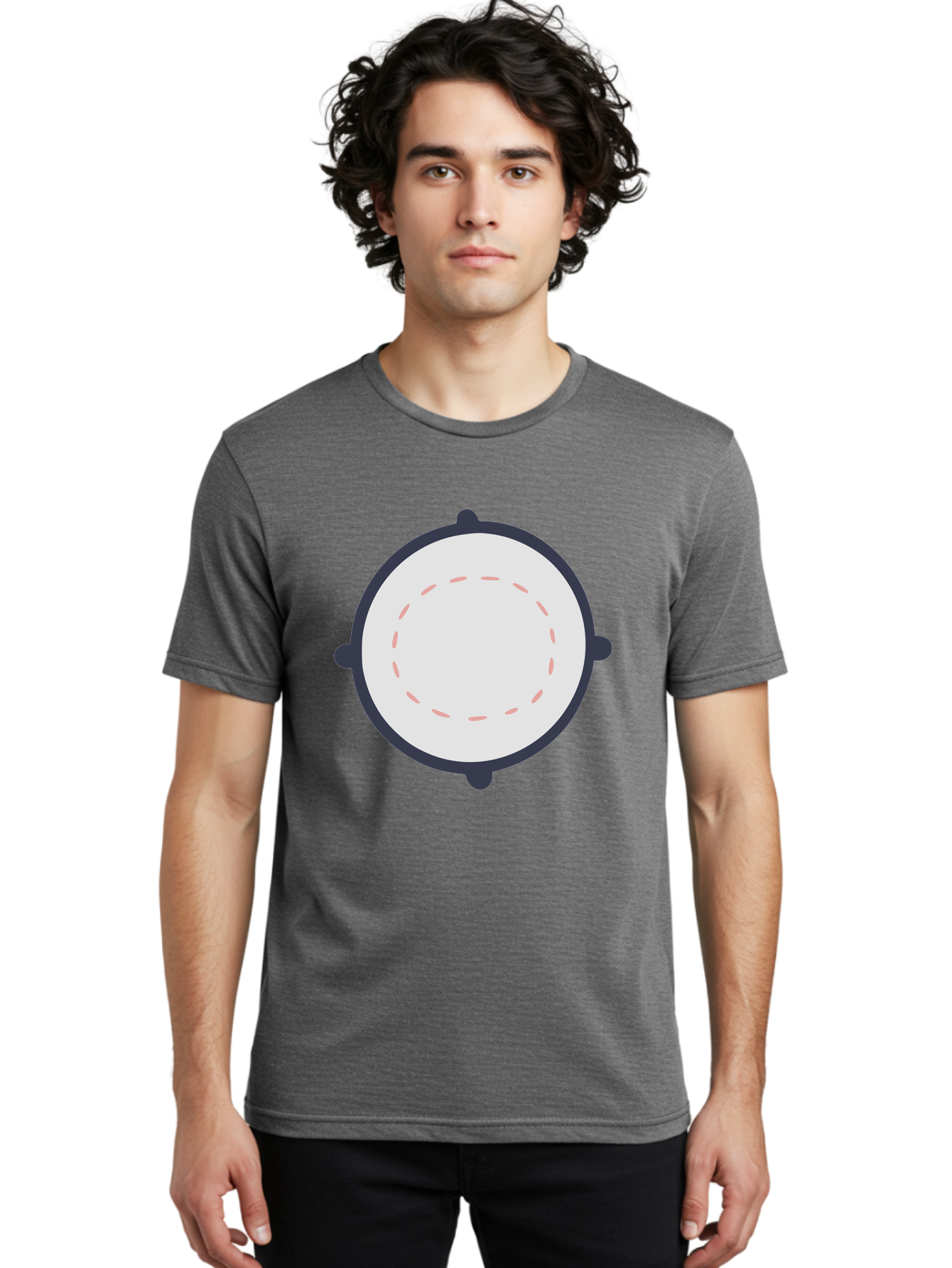 Tambourine Men'S Graphic Tee, 100% Cotton, Comfortable Casual Summer Wear, Machine Washable, Drum, Percussion Instrument, Musical Instrument, Drumhead, Drum Shell, Music, Rhythm, Beats, Drumming Aac121