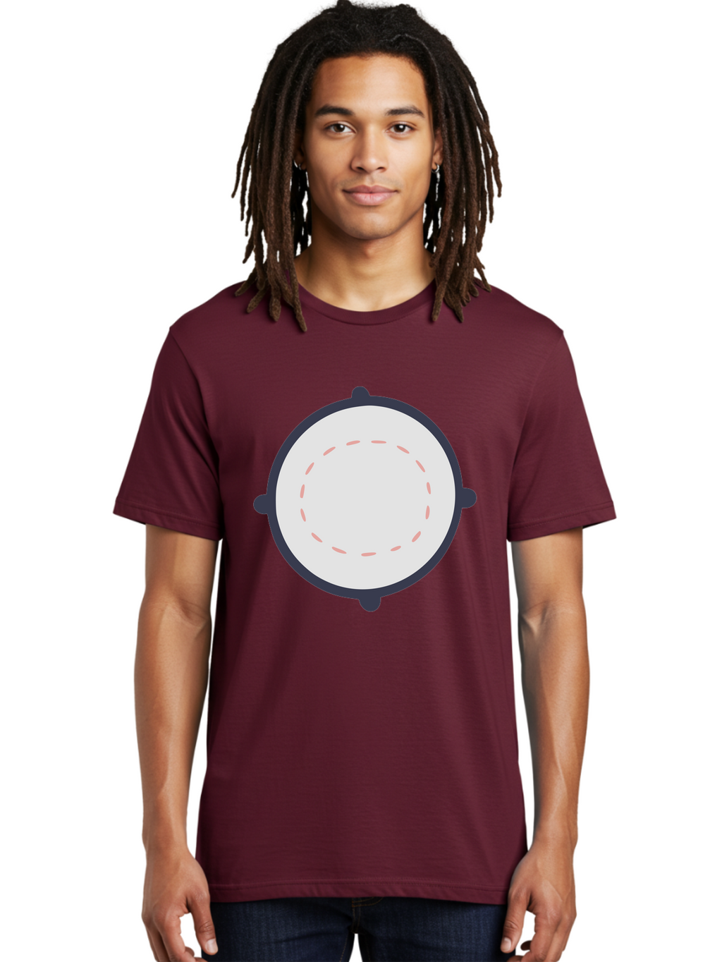 Tambourine Men'S Graphic Tee, 100% Cotton, Comfortable Casual Summer Wear, Machine Washable, Drum, Percussion Instrument, Musical Instrument, Drumhead, Drum Shell, Music, Rhythm, Beats, Drumming Aac121