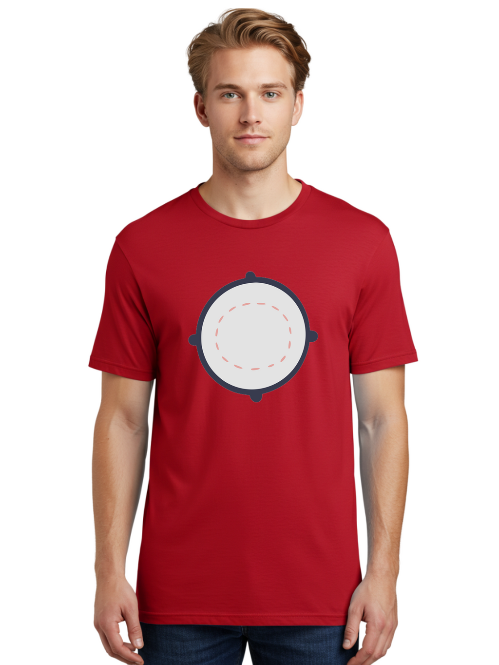 Tambourine Men'S Graphic Tee, 100% Cotton, Comfortable Casual Summer Wear, Machine Washable, Drum, Percussion Instrument, Musical Instrument, Drumhead, Drum Shell, Music, Rhythm, Beats, Drumming Aac121