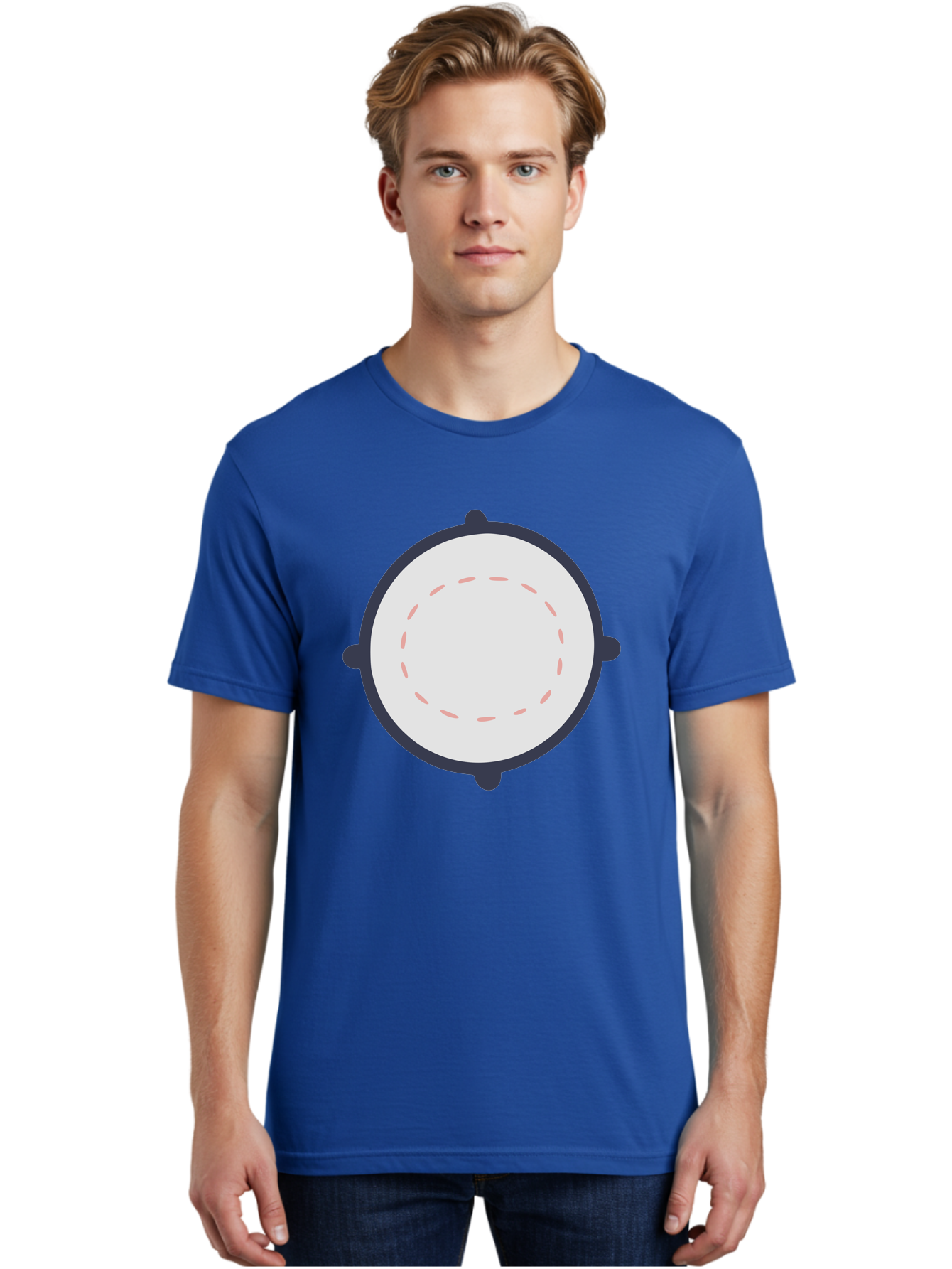 Tambourine Men'S Graphic Tee, 100% Cotton, Comfortable Casual Summer Wear, Machine Washable, Drum, Percussion Instrument, Musical Instrument, Drumhead, Drum Shell, Music, Rhythm, Beats, Drumming Aac121