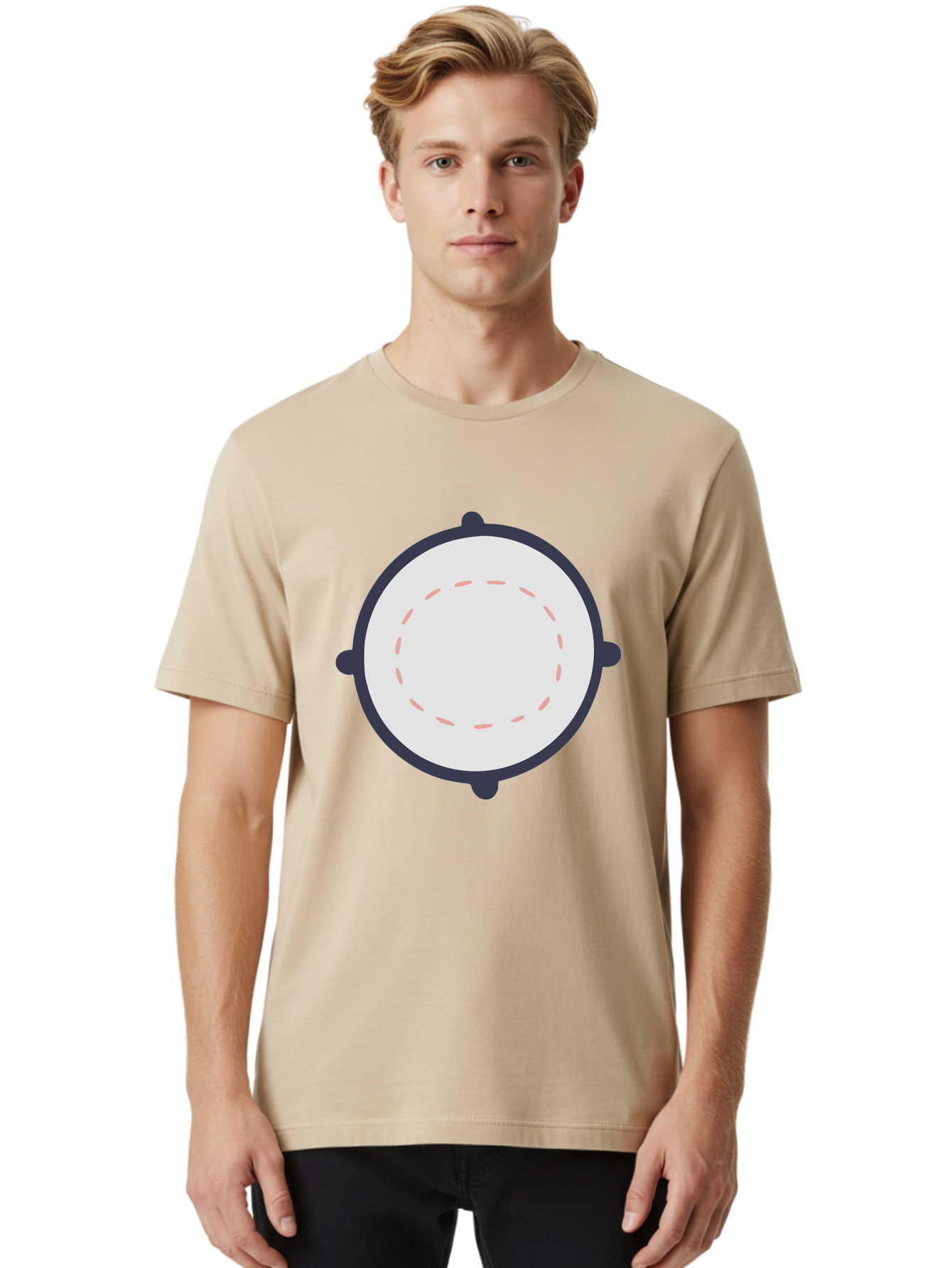 Tambourine Men'S Graphic Tee, 100% Cotton, Comfortable Casual Summer Wear, Machine Washable, Drum, Percussion Instrument, Musical Instrument, Drumhead, Drum Shell, Music, Rhythm, Beats, Drumming Aac121