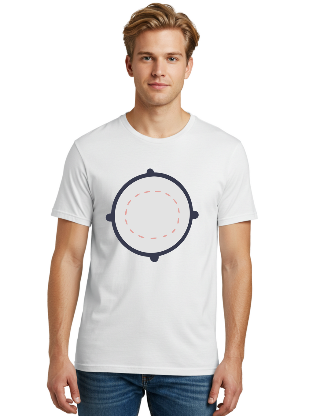 Tambourine Men'S Graphic Tee, 100% Cotton, Comfortable Casual Summer Wear, Machine Washable, Drum, Percussion Instrument, Musical Instrument, Drumhead, Drum Shell, Music, Rhythm, Beats, Drumming Aac121