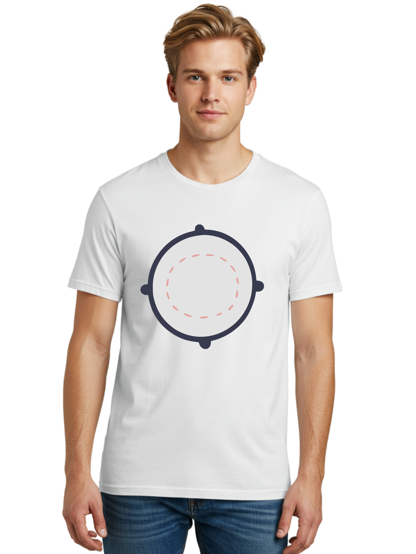 Tambourine Men'S Graphic Tee, 100% Cotton, Comfortable Casual Summer Wear, Machine Washable, Drum, Percussion Instrument, Musical Instrument, Drumhead, Drum Shell, Music, Rhythm, Beats, Drumming Aac121