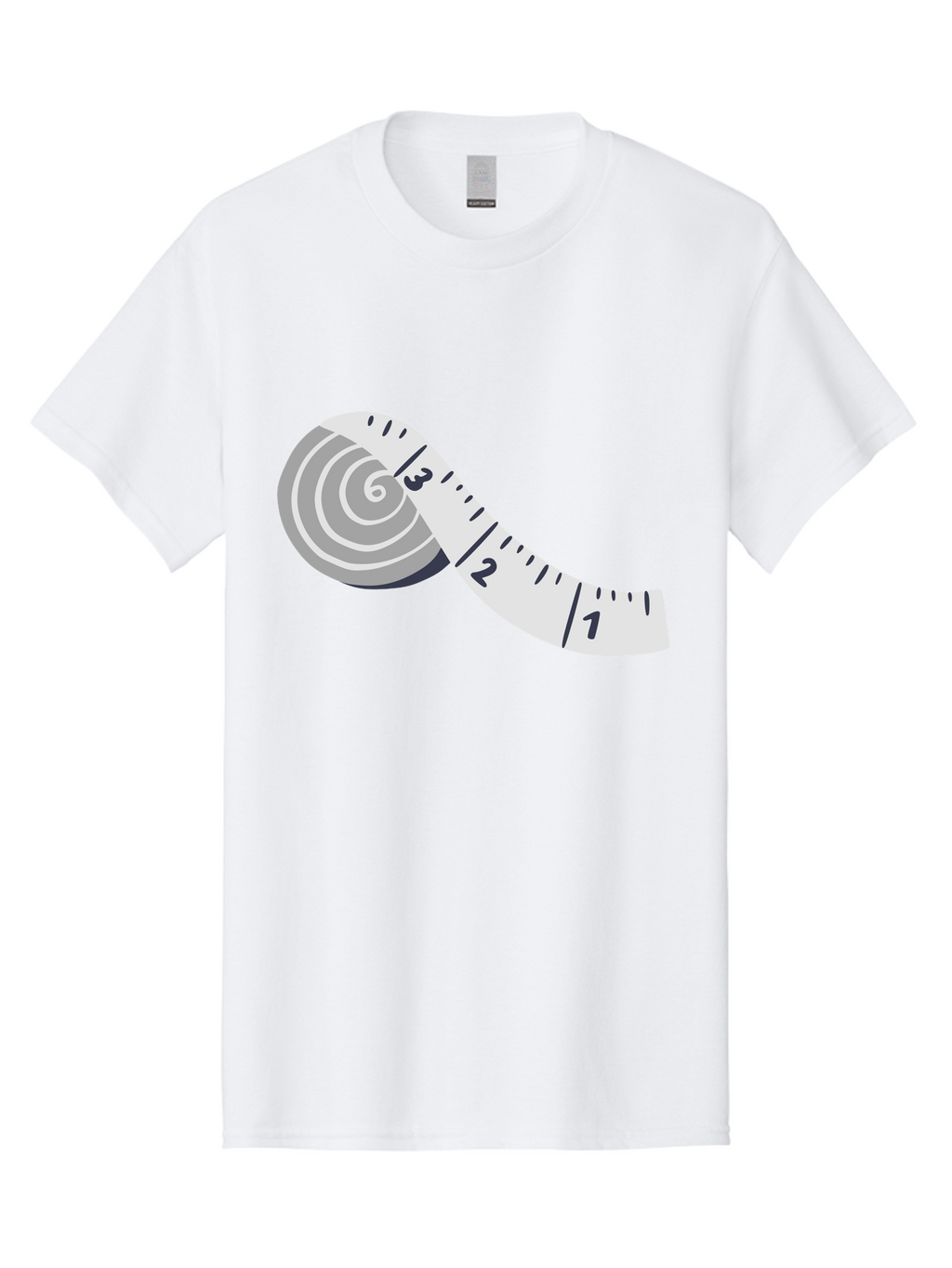 Tape-Measure Men'S Graphic Tee, 100% Cotton, Comfortable Casual Summer Wear, Machine Washable, Tape Measure, Measuring Tape, Flexible Ruler, Measurement Tool, Sewing, Crafting, Diy, Body Measurement, Weight Loss Aac122