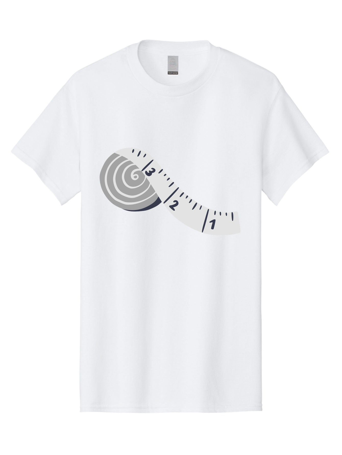 Tape-Measure Men'S Graphic Tee, 100% Cotton, Comfortable Casual Summer Wear, Machine Washable, Tape Measure, Measuring Tape, Flexible Ruler, Measurement Tool, Sewing, Crafting, Diy, Body Measurement, Weight Loss Aac122