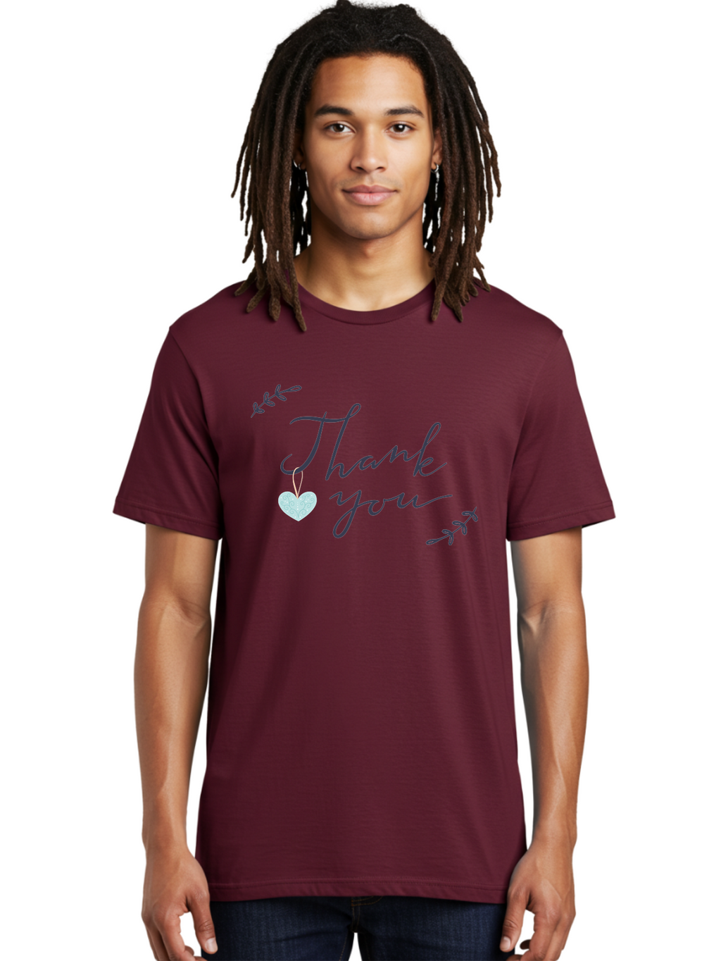 Thank-You-1 Men'S Graphic Tee, 100% Cotton, Comfortable Casual Summer Wear, Machine Washable, Thank You Message, Gratitude, Appreciation, Heart Symbol, Love, Kindness, Positive Vibes, Sweet Gesture, Purple Script, Glittery Heart Aac124