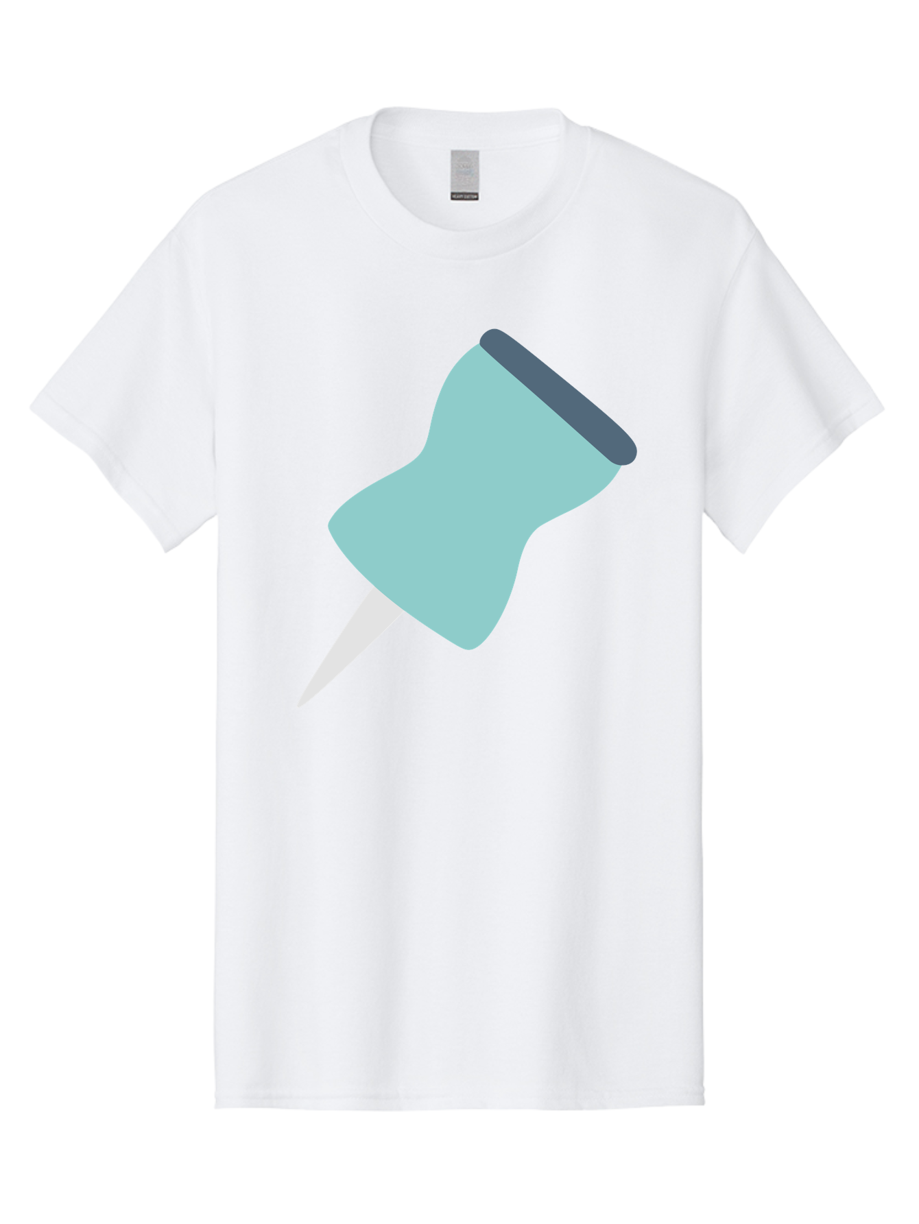 Thumbtack Men'S Graphic Tee, 100% Cotton, Comfortable Casual Summer Wear, Machine Washable, Thumbtack, Office Supplies, Stationary, Office Organization, Desk Accessories, Push Pin, Colorful Design, Modern Illustration Aac128