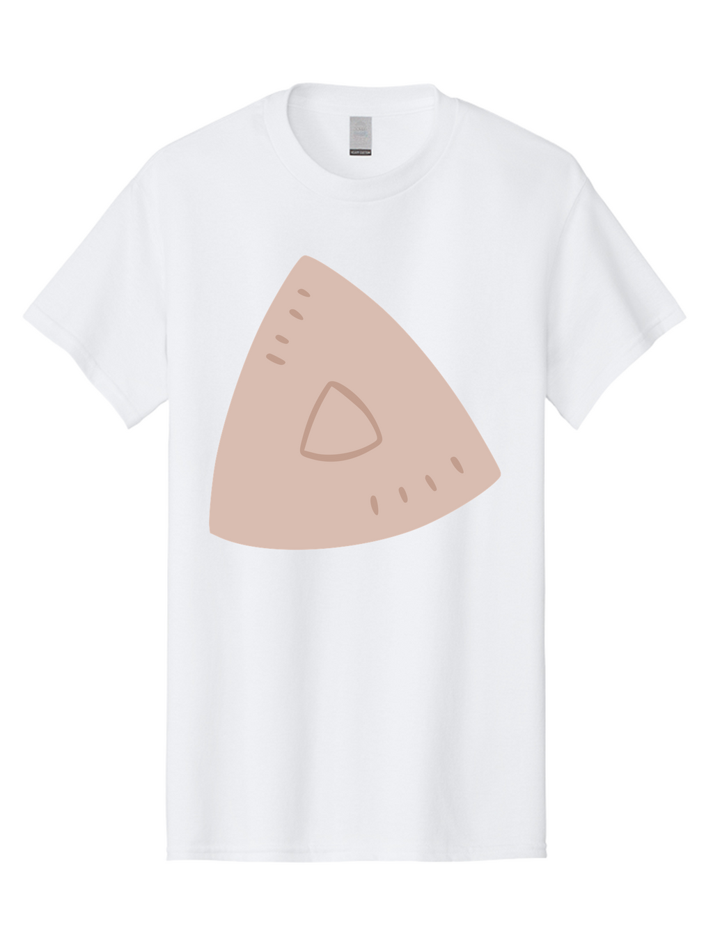 Triangle Men'S Graphic Tee, 100% Cotton, Comfortable Casual Summer Wear, Machine Washable, Tricorn Hat, Pirate Hat, Historical Fashion, 18Th Century Style, Cartoon Illustration, Minimalist Design, Simple Shapes, Muted Colors, Vintage Accessory Aac129