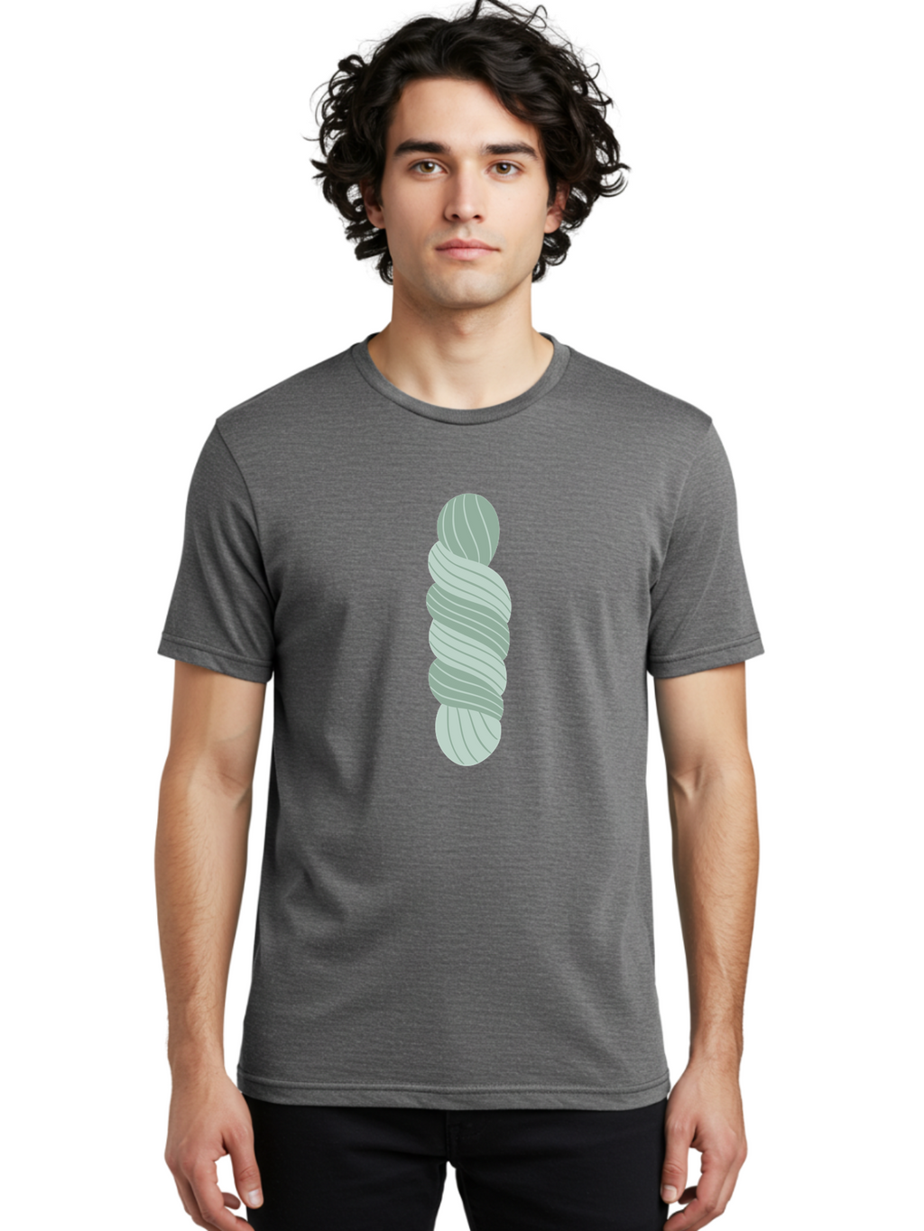 Twisted-Object Men'S Graphic Tee, 100% Cotton, Comfortable Casual Summer Wear, Machine Washable, Twisted Shape, Abstract Design, 3D Illustration, Spiral Pattern, Twisted Form, Modern Art, Digital Graphic, Abstract Shape Aac130