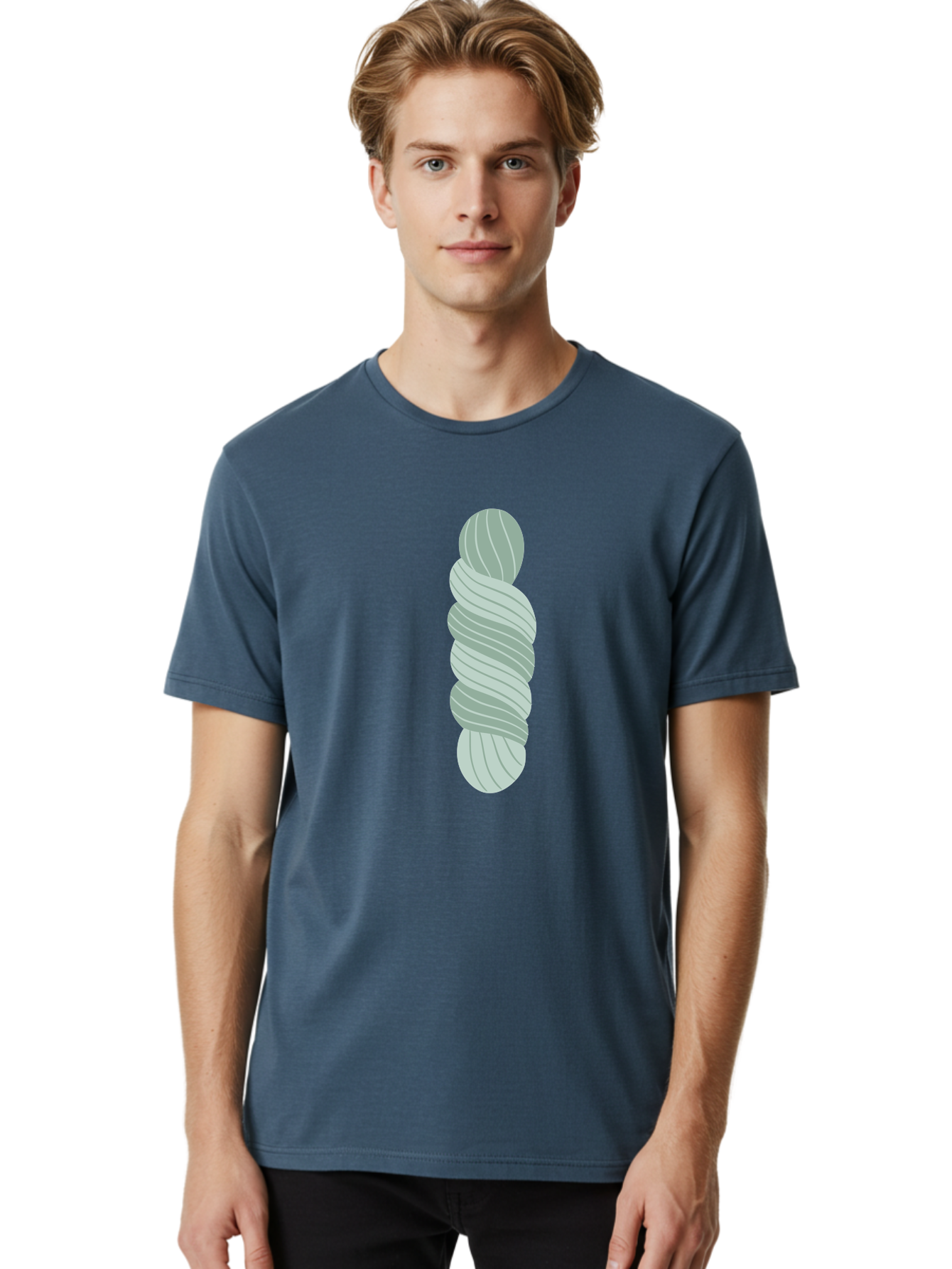 Twisted-Object Men'S Graphic Tee, 100% Cotton, Comfortable Casual Summer Wear, Machine Washable, Twisted Shape, Abstract Design, 3D Illustration, Spiral Pattern, Twisted Form, Modern Art, Digital Graphic, Abstract Shape Aac130