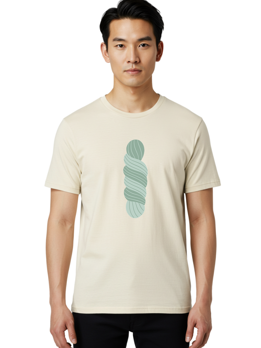Twisted-Object Men'S Graphic Tee, 100% Cotton, Comfortable Casual Summer Wear, Machine Washable, Twisted Shape, Abstract Design, 3D Illustration, Spiral Pattern, Twisted Form, Modern Art, Digital Graphic, Abstract Shape Aac130
