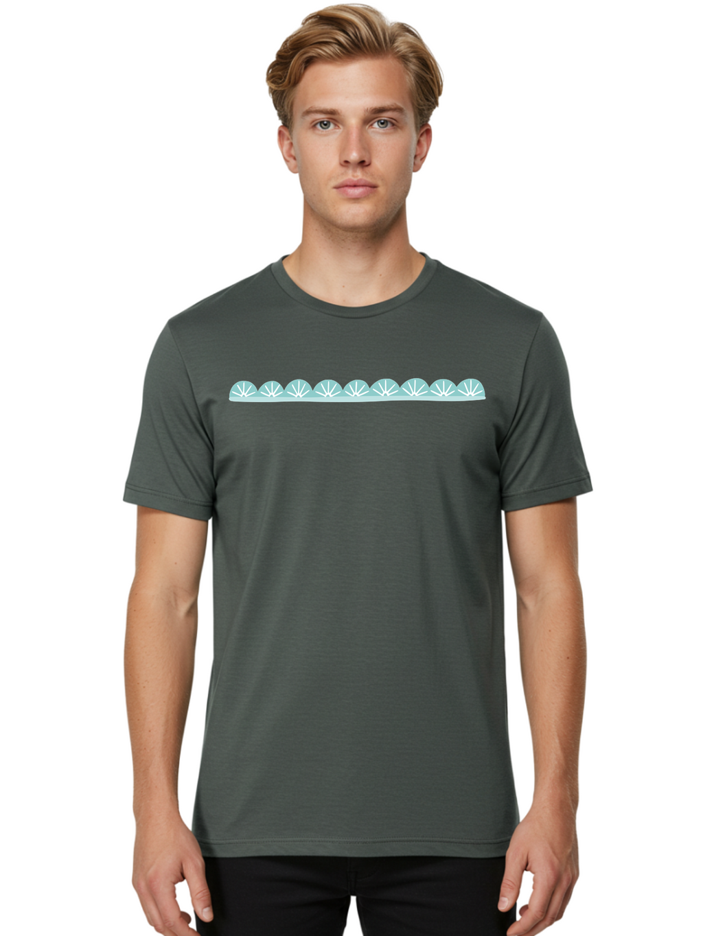 Umbrellas Men'S Graphic Tee, 100% Cotton, Comfortable Casual Summer Wear, Machine Washable, White Seashells, Shell Pattern, Ocean-Inspired Design, Coastal Decor, Beachy Vibe, Simple Illustration, Graphic Element Aac132