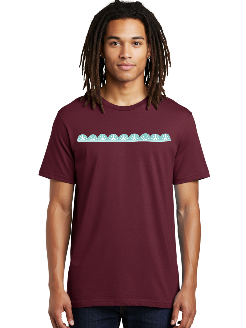 Umbrellas Men'S Graphic Tee, 100% Cotton, Comfortable Casual Summer Wear, Machine Washable, White Seashells, Shell Pattern, Ocean-Inspired Design, Coastal Decor, Beachy Vibe, Simple Illustration, Graphic Element Aac132