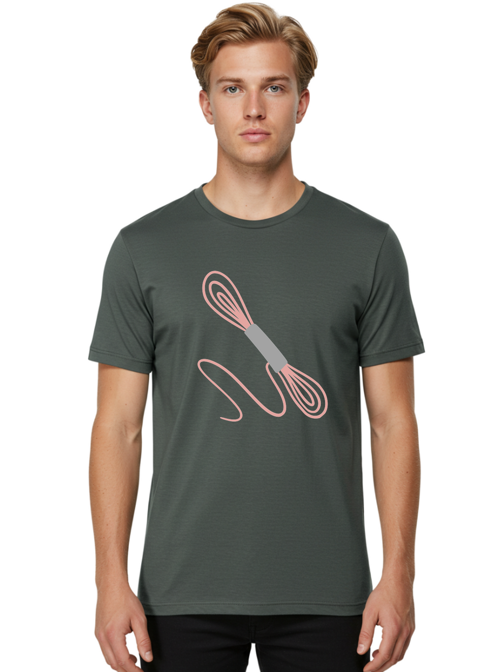 Whisk Men'S Graphic Tee, 100% Cotton, Comfortable Casual Summer Wear, Machine Washable, Cooking Utensils, Kitchen Tools, Whisk Design, Creative Graphics, Pastel Colors, Kitchenware, Cooking Essentials Aac133