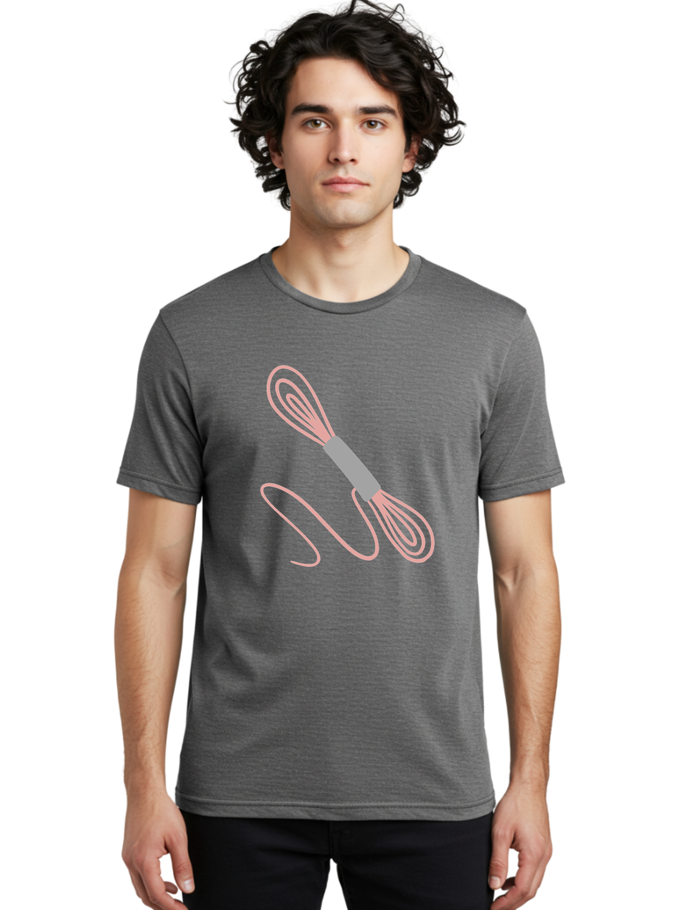 Whisk Men'S Graphic Tee, 100% Cotton, Comfortable Casual Summer Wear, Machine Washable, Cooking Utensils, Kitchen Tools, Whisk Design, Creative Graphics, Pastel Colors, Kitchenware, Cooking Essentials Aac133