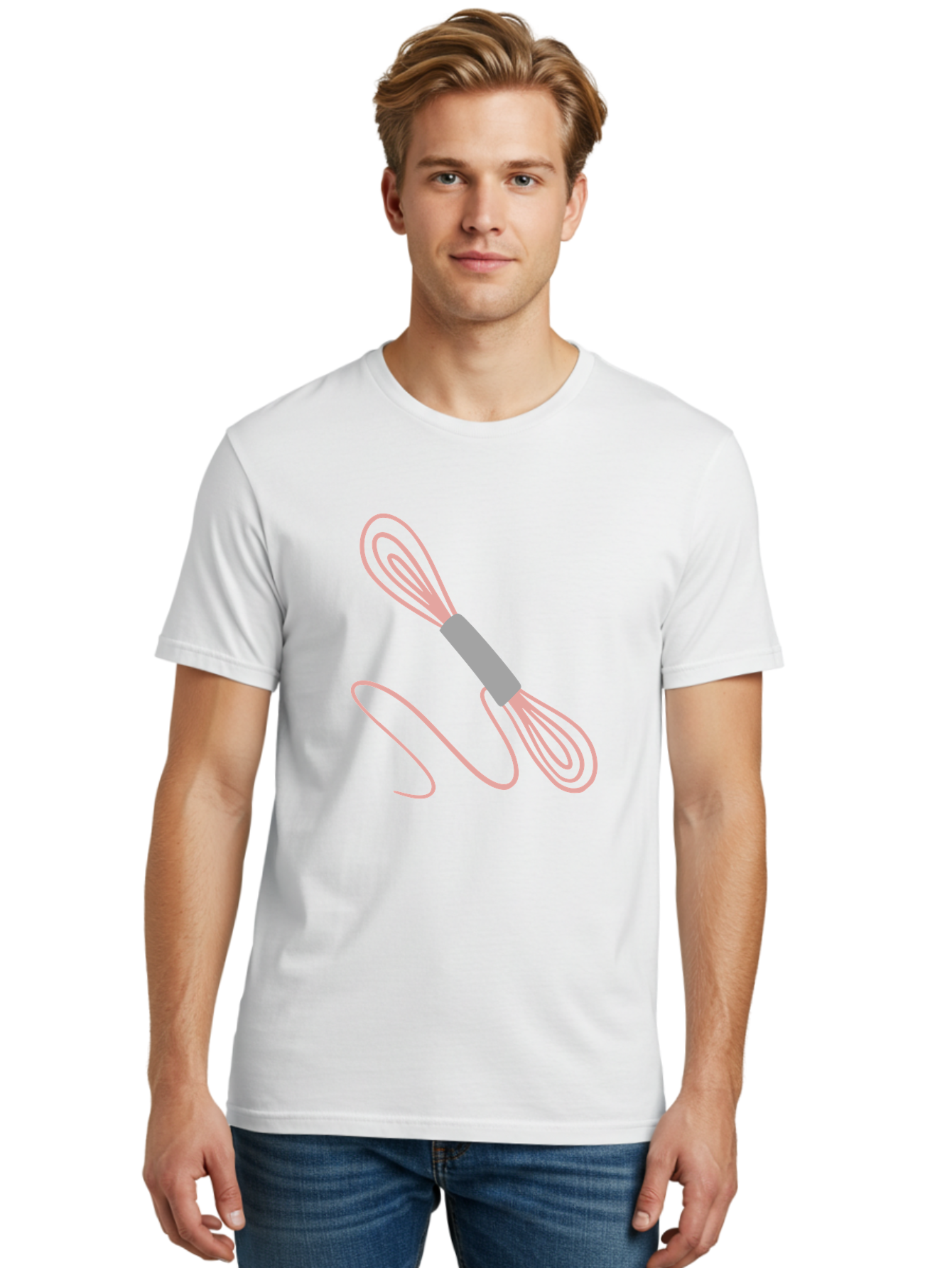 Whisk Men'S Graphic Tee, 100% Cotton, Comfortable Casual Summer Wear, Machine Washable, Cooking Utensils, Kitchen Tools, Whisk Design, Creative Graphics, Pastel Colors, Kitchenware, Cooking Essentials Aac133