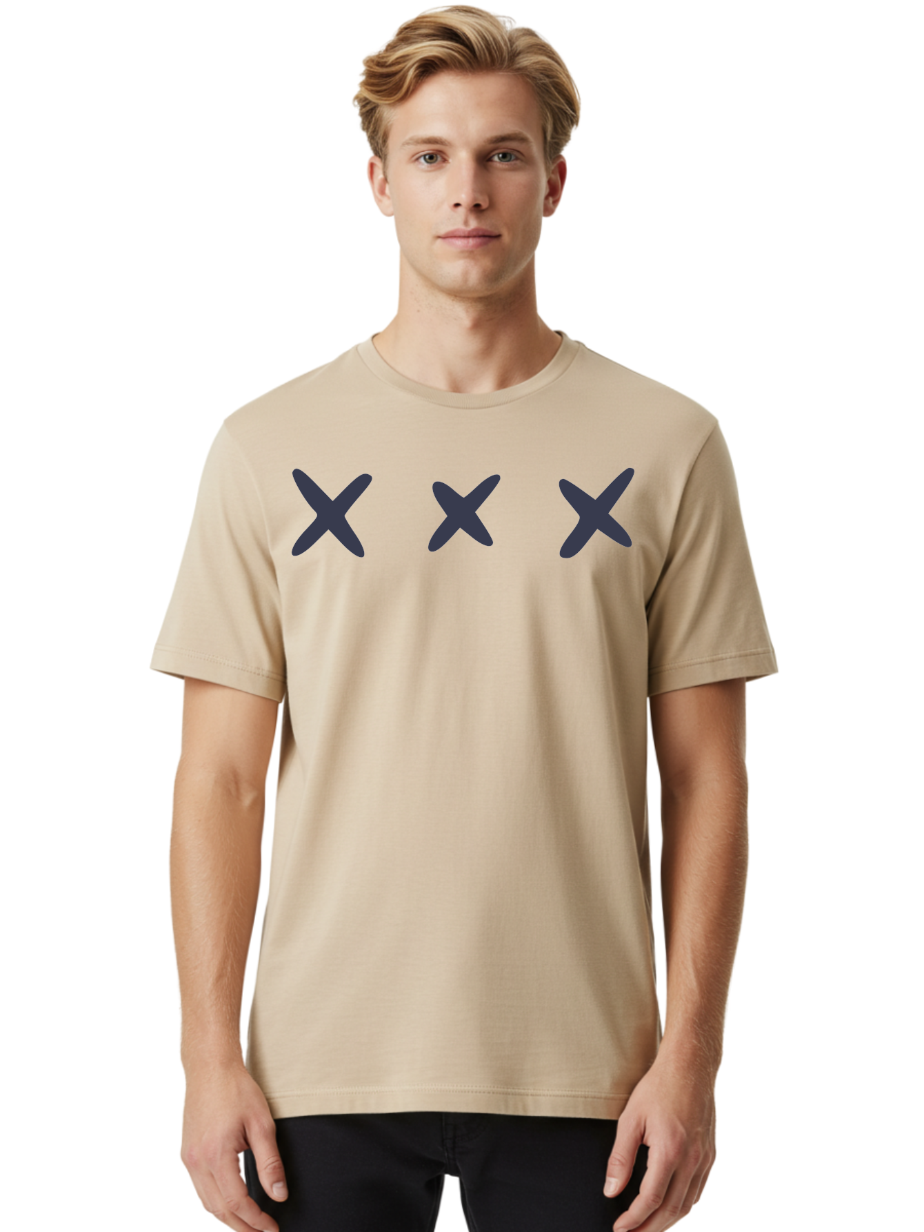 X-Marks-1 Men'S Graphic Tee, 100% Cotton, Comfortable Casual Summer Wear, Machine Washable, X Symbol, Delete Icon, Close Button, Cancel Sign, Cross Mark, Removal Indicator, Negative Symbol Aac142