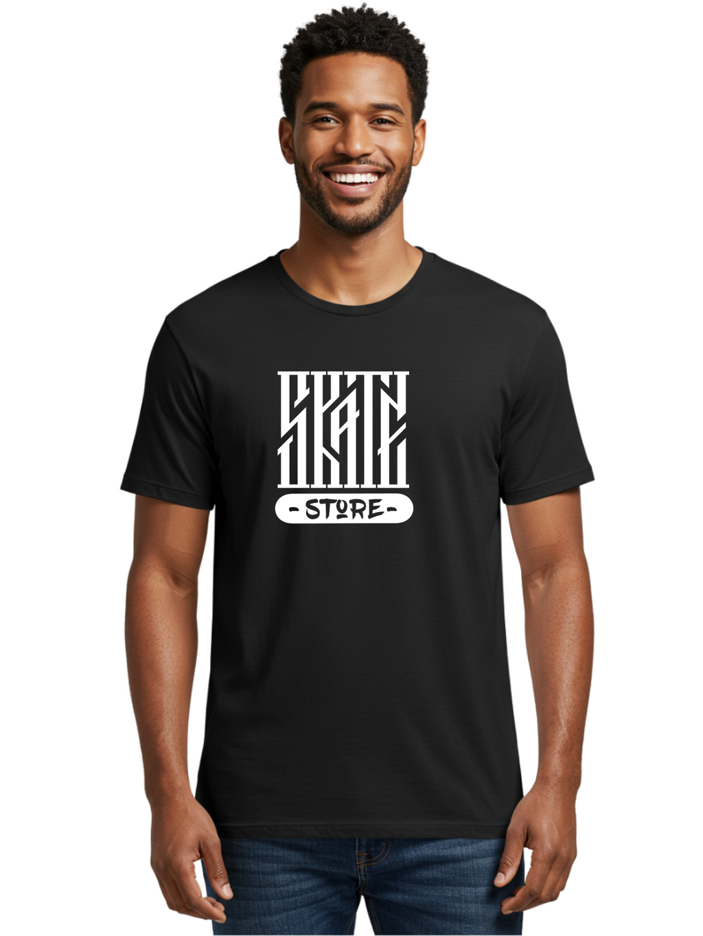 Hyn-Store Men'S Graphic Tee, 100% Cotton, Comfortable Casual Summer Wear, Machine Washable, Stylish Typography, Store Branding, Hyln Store, Modern Logo, Minimalist Design, Retail Identity, Green And White Color Scheme, Fashion Branding Aac150