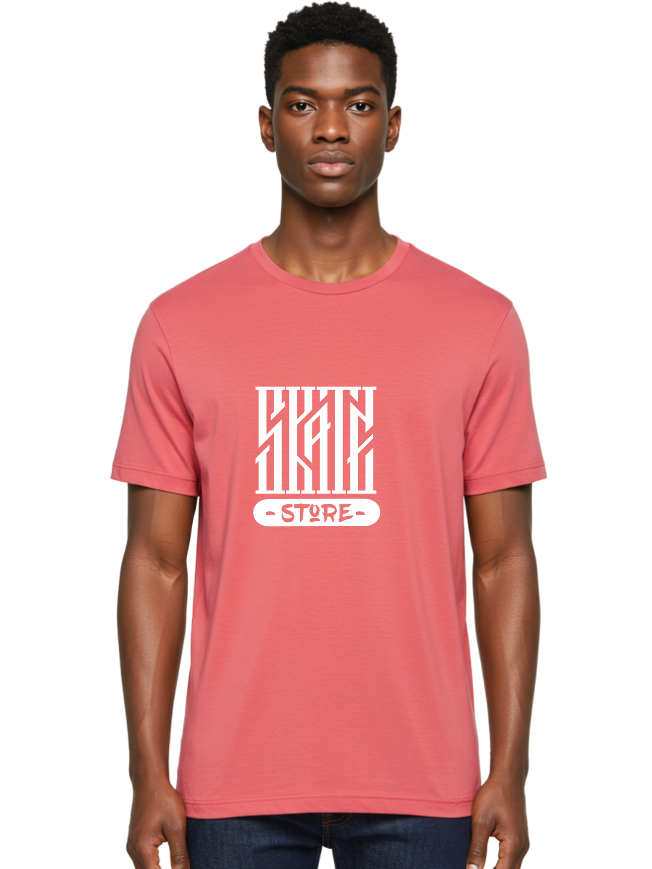Hyn-Store Men'S Graphic Tee, 100% Cotton, Comfortable Casual Summer Wear, Machine Washable, Stylish Typography, Store Branding, Hyln Store, Modern Logo, Minimalist Design, Retail Identity, Green And White Color Scheme, Fashion Branding Aac150