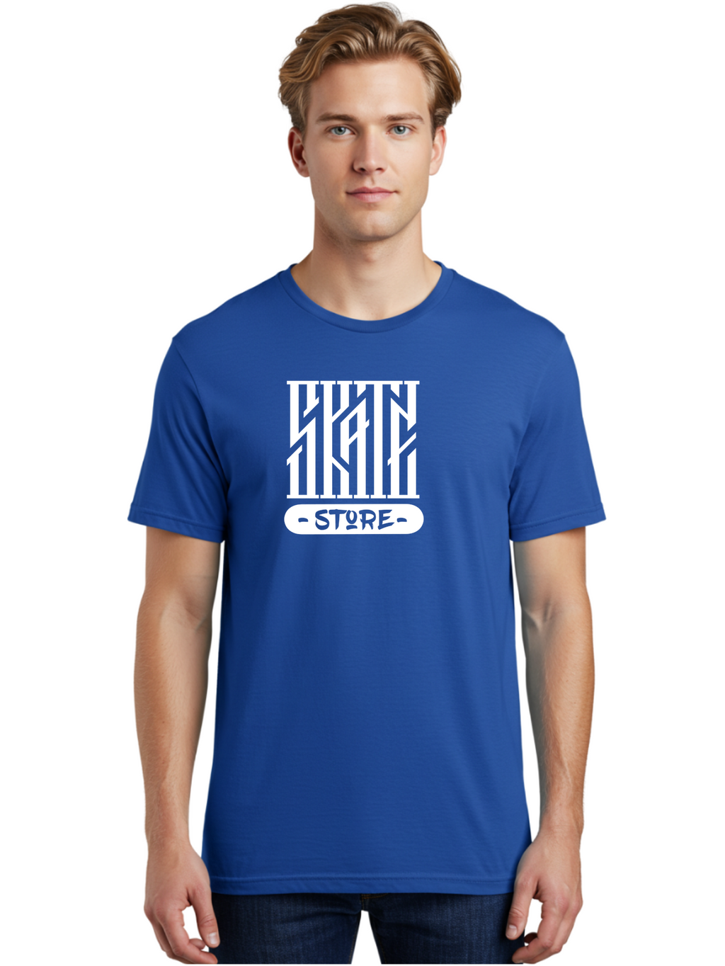 Hyn-Store Men'S Graphic Tee, 100% Cotton, Comfortable Casual Summer Wear, Machine Washable, Stylish Typography, Store Branding, Hyln Store, Modern Logo, Minimalist Design, Retail Identity, Green And White Color Scheme, Fashion Branding Aac150