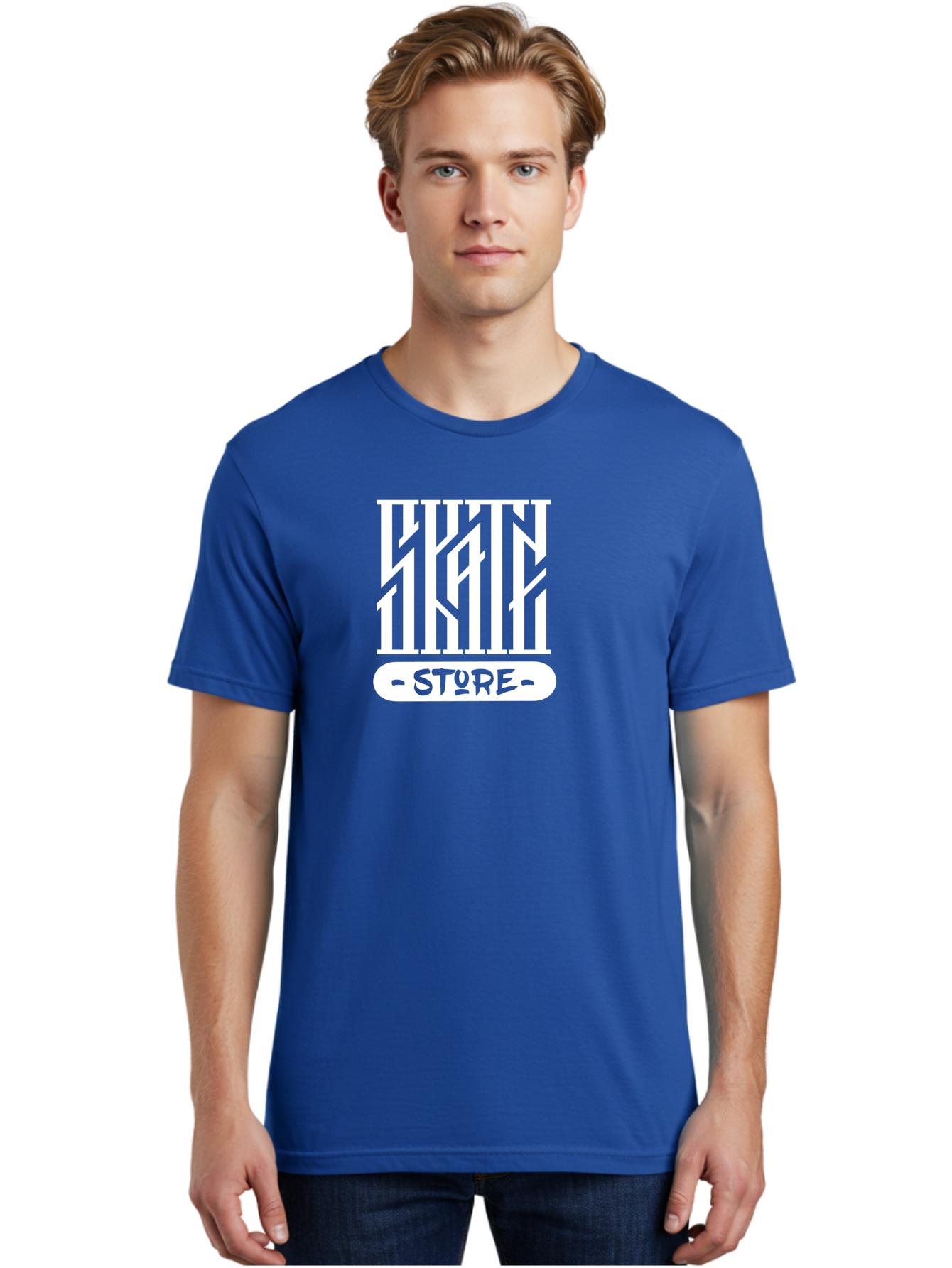 Hyn-Store Men'S Graphic Tee, 100% Cotton, Comfortable Casual Summer Wear, Machine Washable, Stylish Typography, Store Branding, Hyln Store, Modern Logo, Minimalist Design, Retail Identity, Green And White Color Scheme, Fashion Branding Aac150