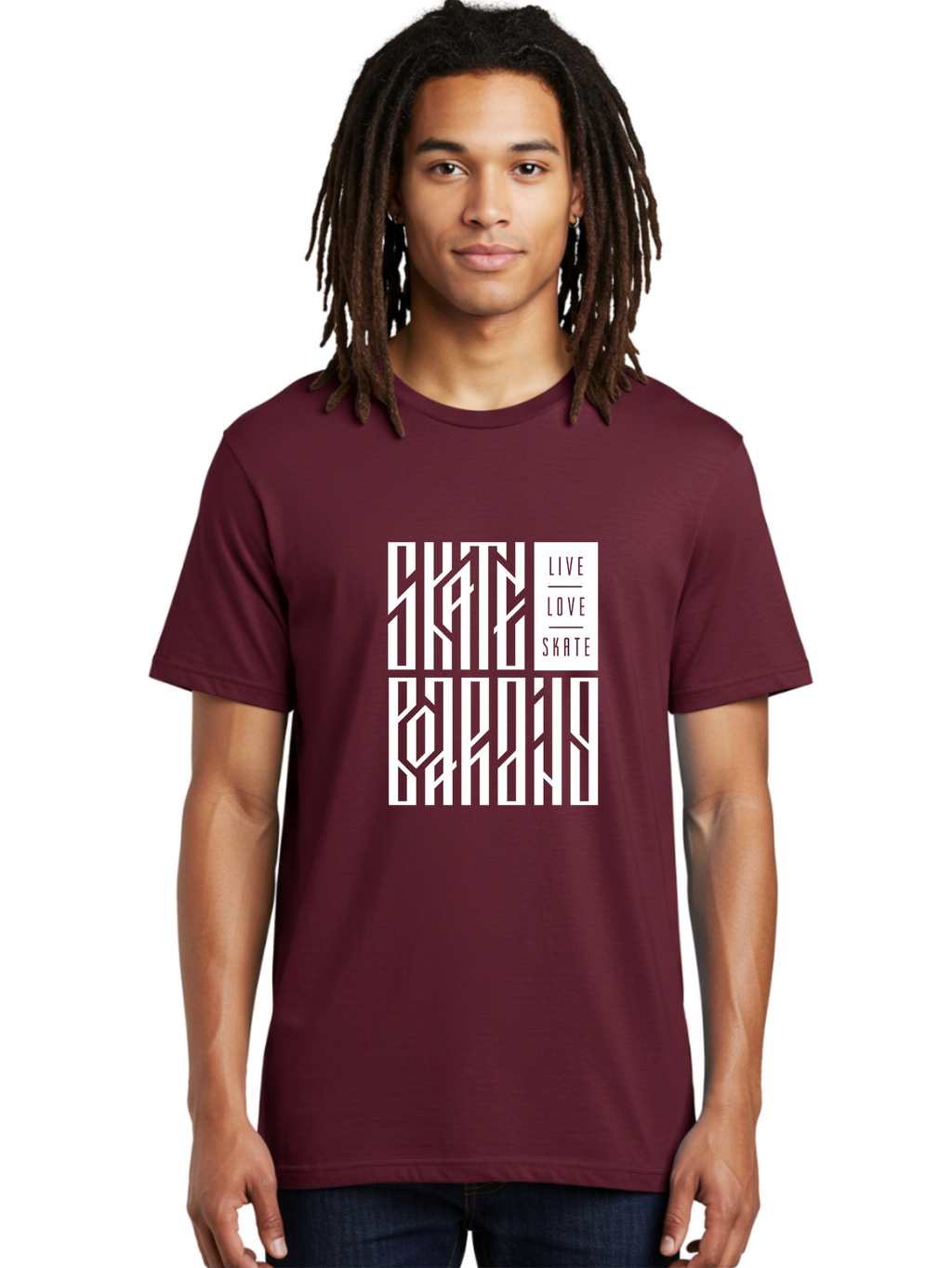 Live-Love-Skate-1 Men'S Graphic Tee, 100% Cotton, Comfortable Casual Summer Wear, Machine Washable, Skateboarding Culture, Action Sports, Extreme Sports, Skate Lifestyle, Streetwear Fashion, Urban Style, Skateboard Graphics, Skateboard Art Aac153