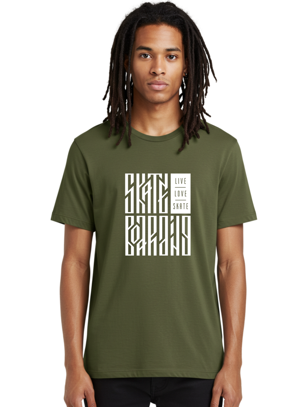 Live-Love-Skate-1 Men'S Graphic Tee, 100% Cotton, Comfortable Casual Summer Wear, Machine Washable, Skateboarding Culture, Action Sports, Extreme Sports, Skate Lifestyle, Streetwear Fashion, Urban Style, Skateboard Graphics, Skateboard Art Aac153