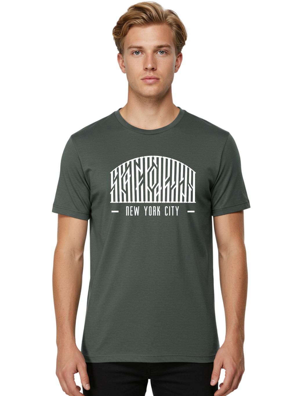 New-York-City Men'S Graphic Tee, 100% Cotton, Comfortable Casual Summer Wear, Machine Washable, New York City, Brooklyn Bridge, Cityscape, Urban Landscape, Iconic Landmarks, Nyc, Bridge Design, Modern Architecture, City View Aac157