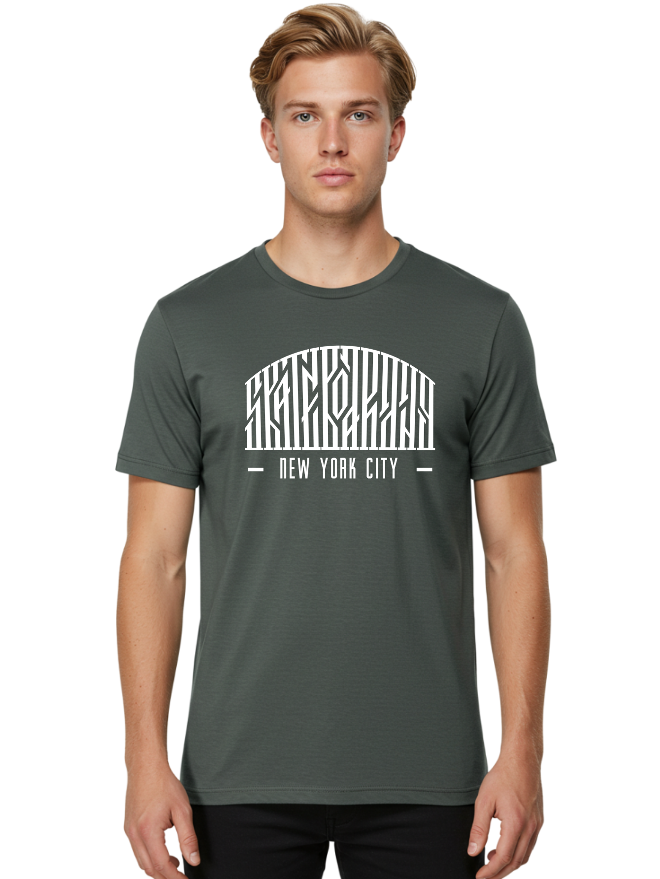 New-York-City Men'S Graphic Tee, 100% Cotton, Comfortable Casual Summer Wear, Machine Washable, New York City, Brooklyn Bridge, Cityscape, Urban Landscape, Iconic Landmarks, Nyc, Bridge Design, Modern Architecture, City View Aac157